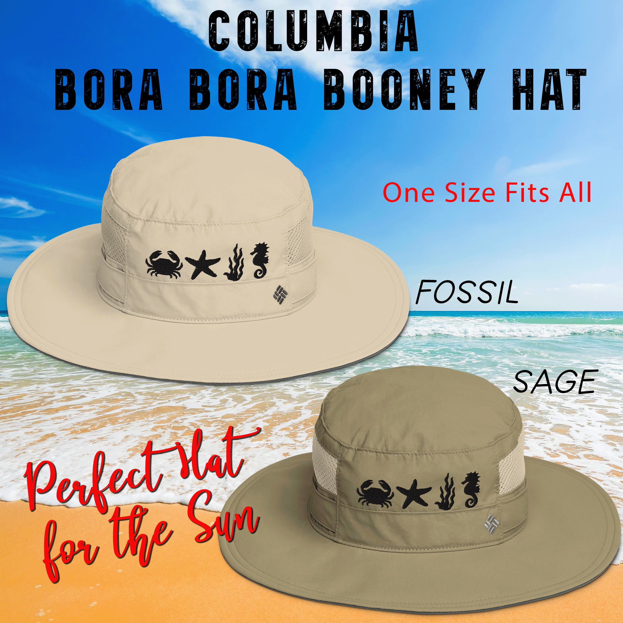 Beach Vibes Columbia Bora Bora Booney Hat