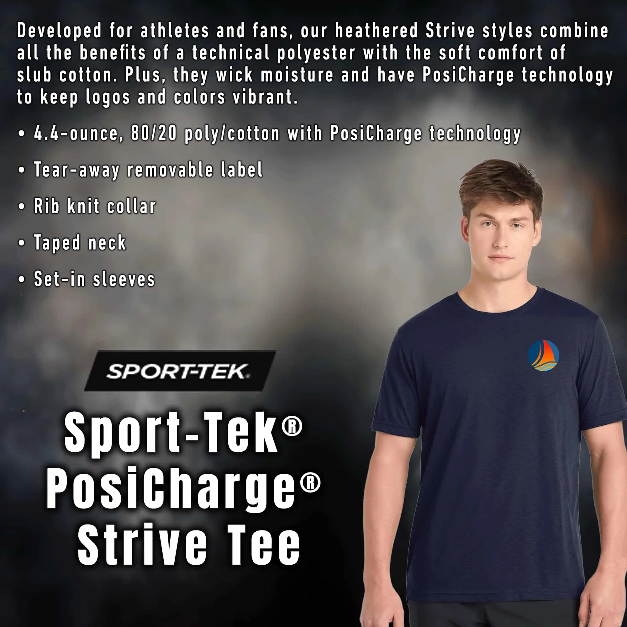 Sunset Sailboat PosiCharge Strive Tee
