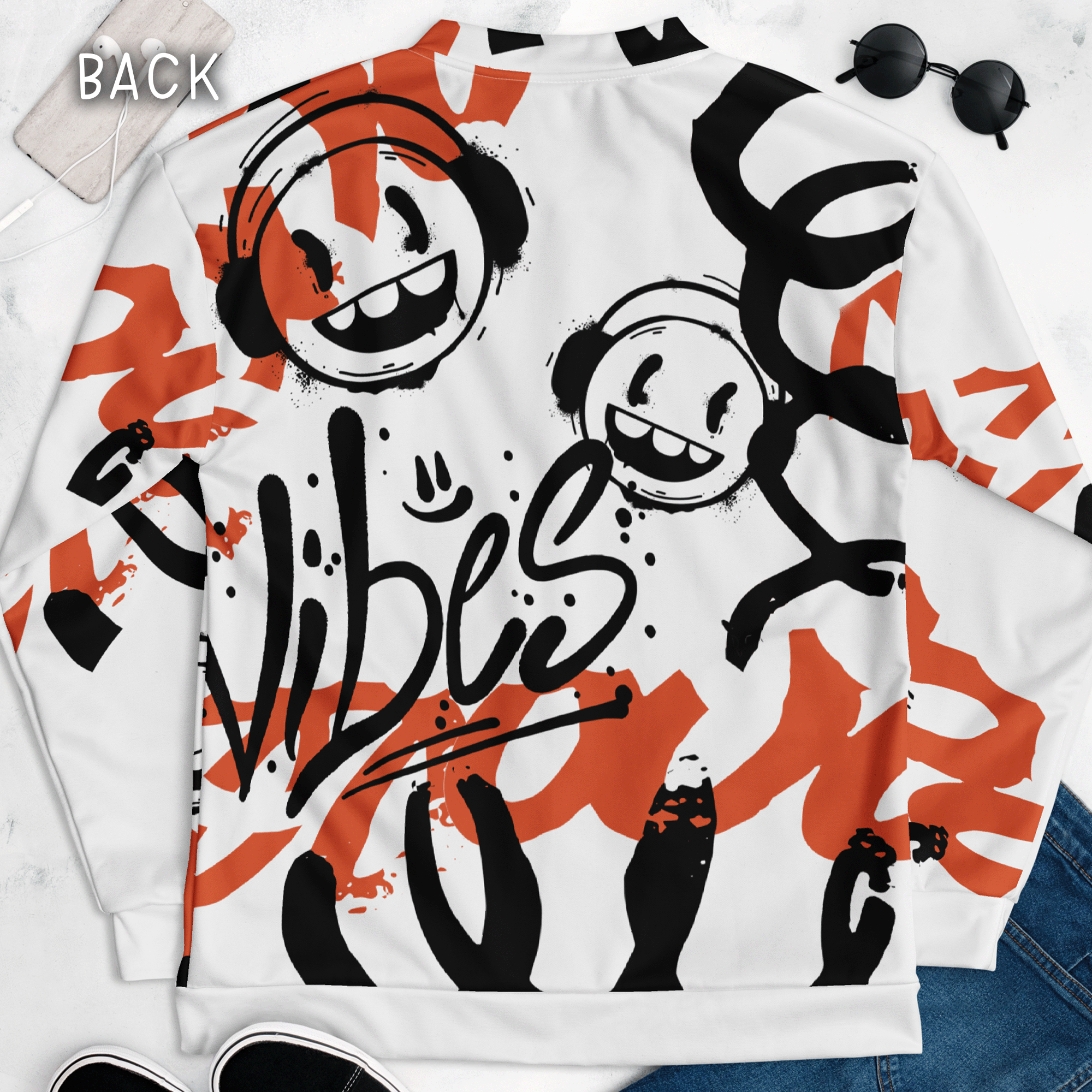 Good Vibes Headphones Bomber Jacket
