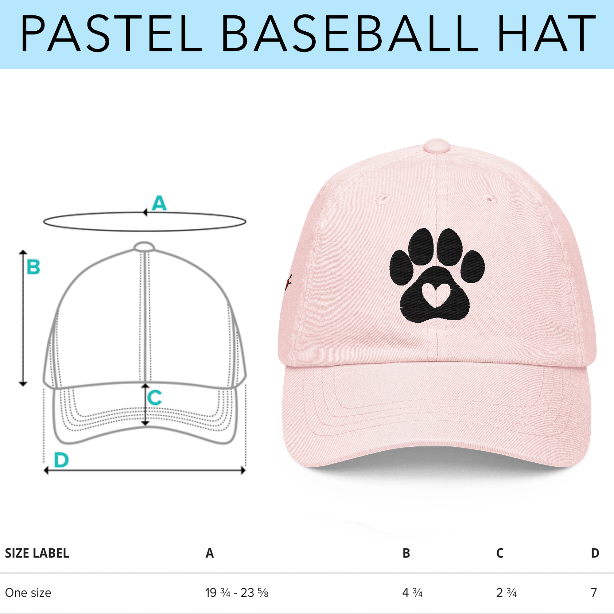 Dog Paw Best Friends Pastel Hat