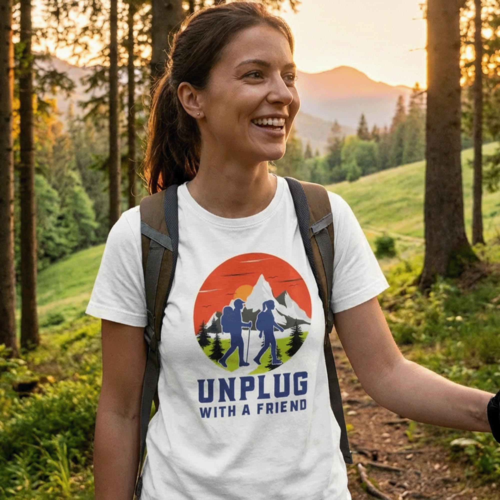Unplug with a Friend Hiking T-shirt