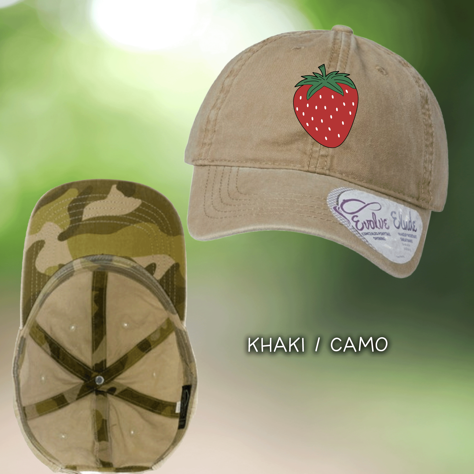 Women's Embroidered Strawberry Fashion Cassie Cap