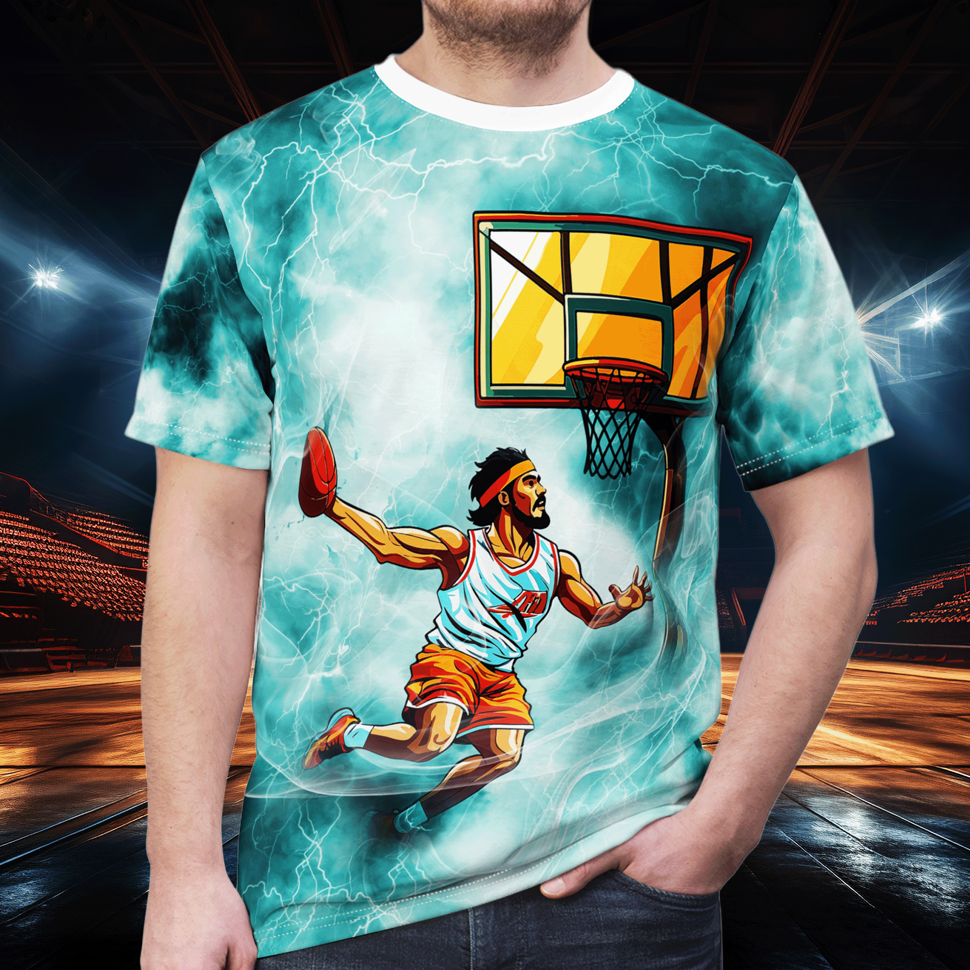 Basketball Lightning Moisture-Wicking Unisex Tee