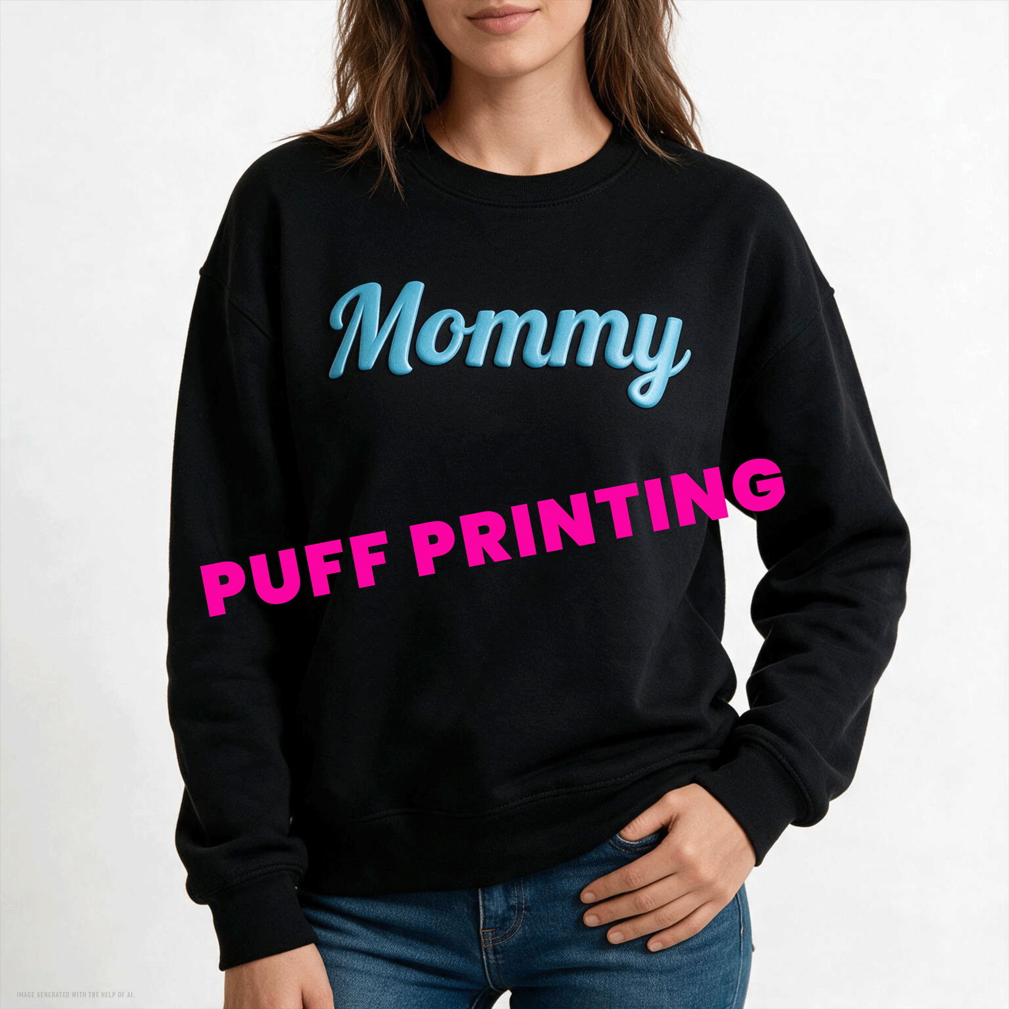Custom Name or Text Adult Core Fleece Crewneck Sweatshirt