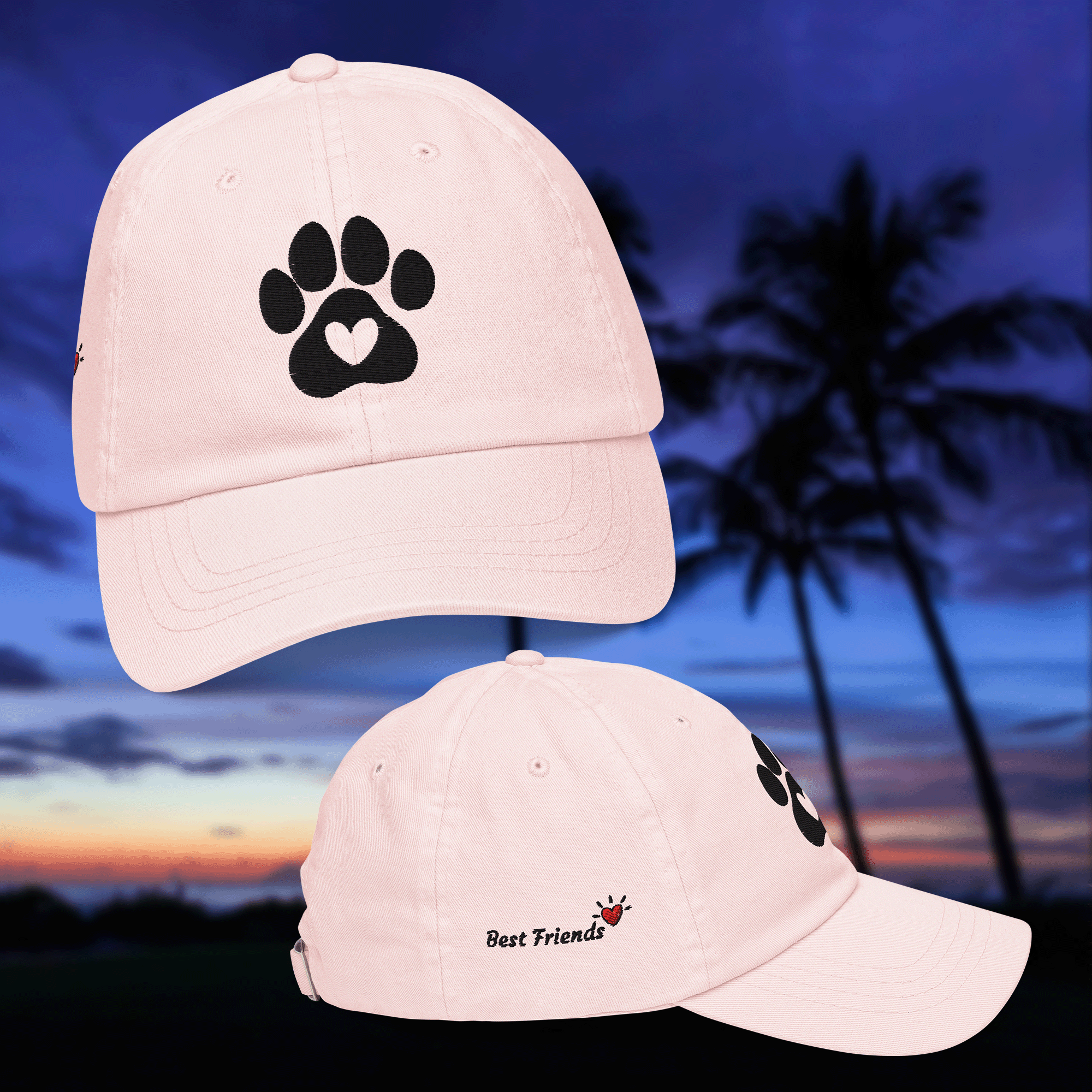 Dog Paw Best Friends Pastel Hat