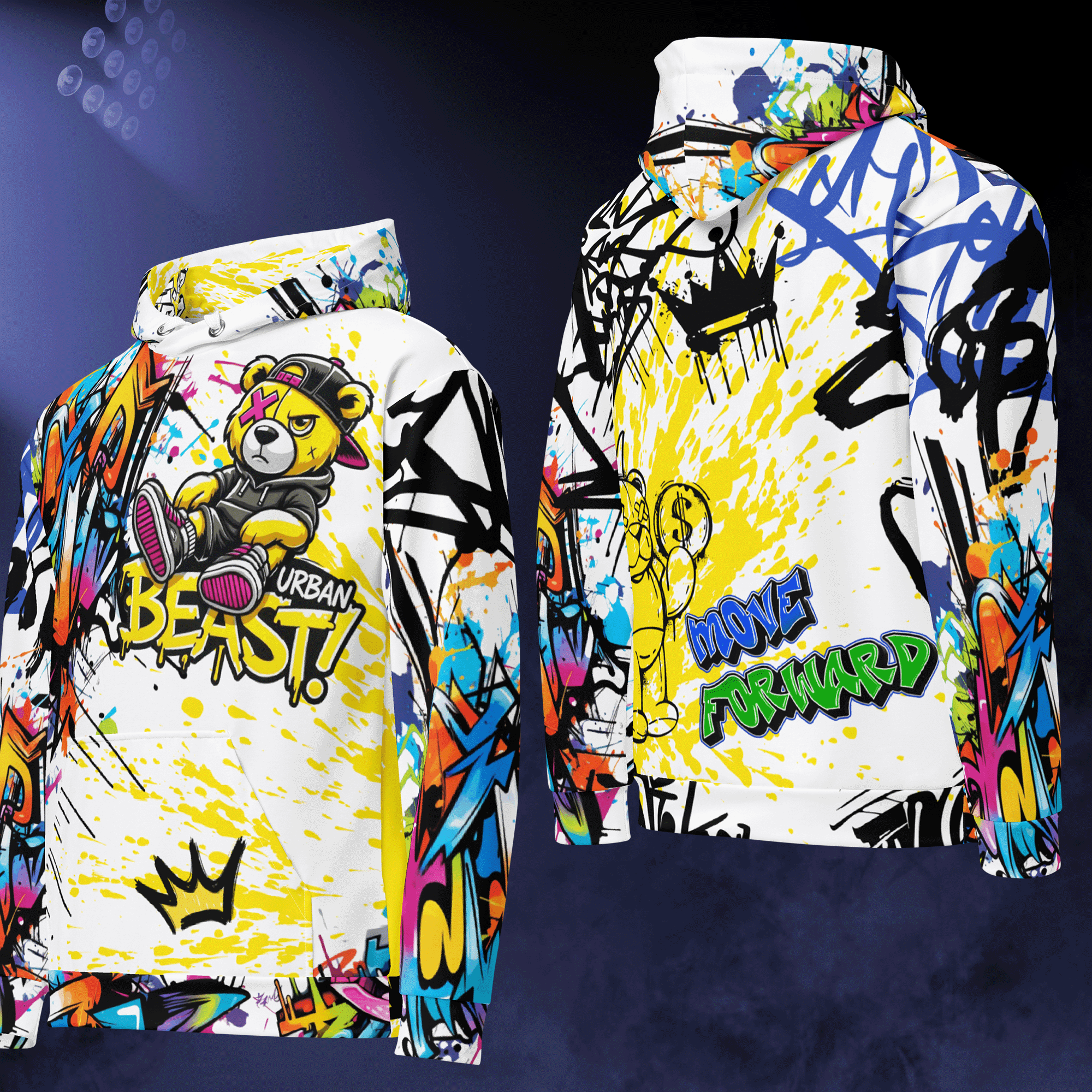Graffiti Bear Streetwear Hoodie