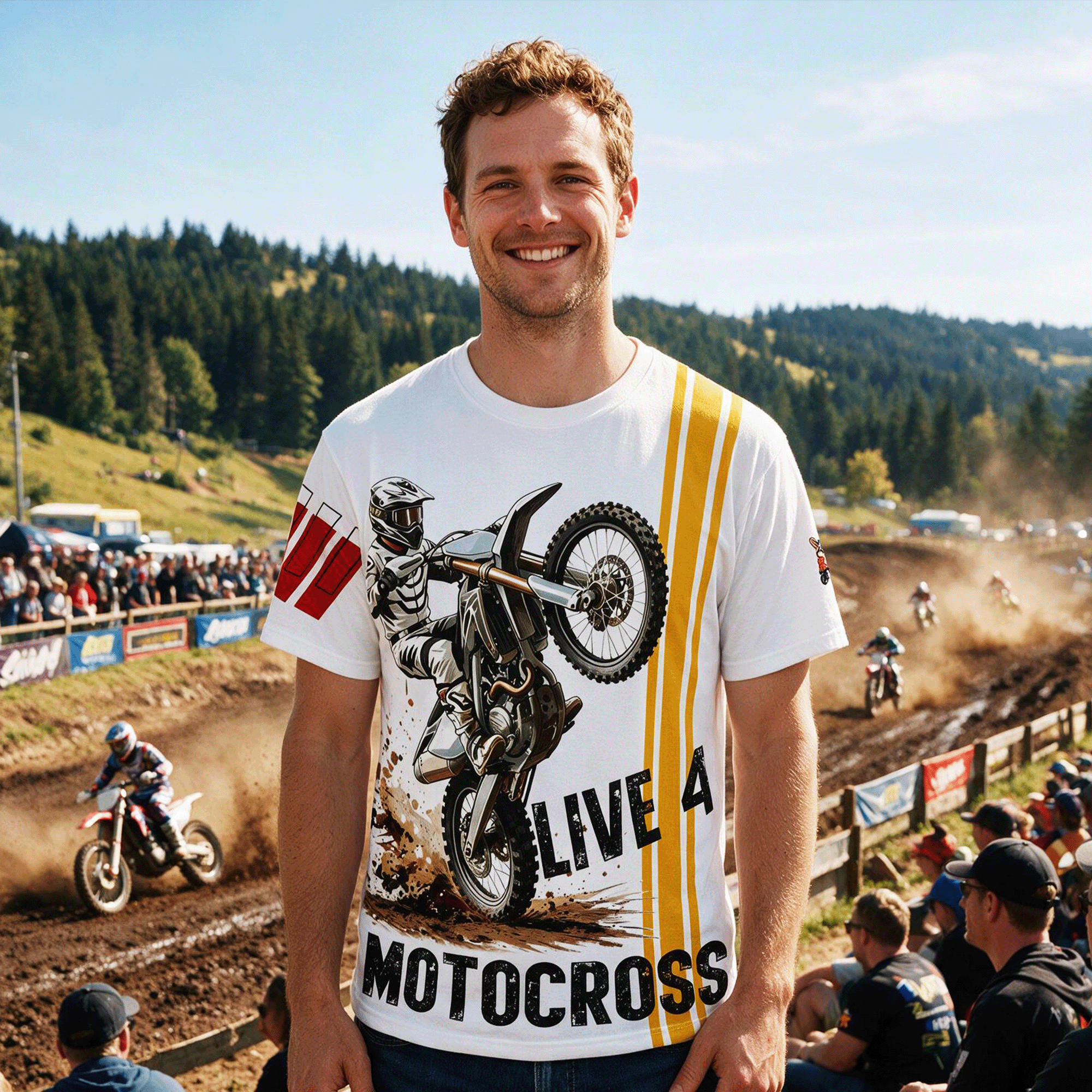 Live 4 Motocross All-Over Print Tee