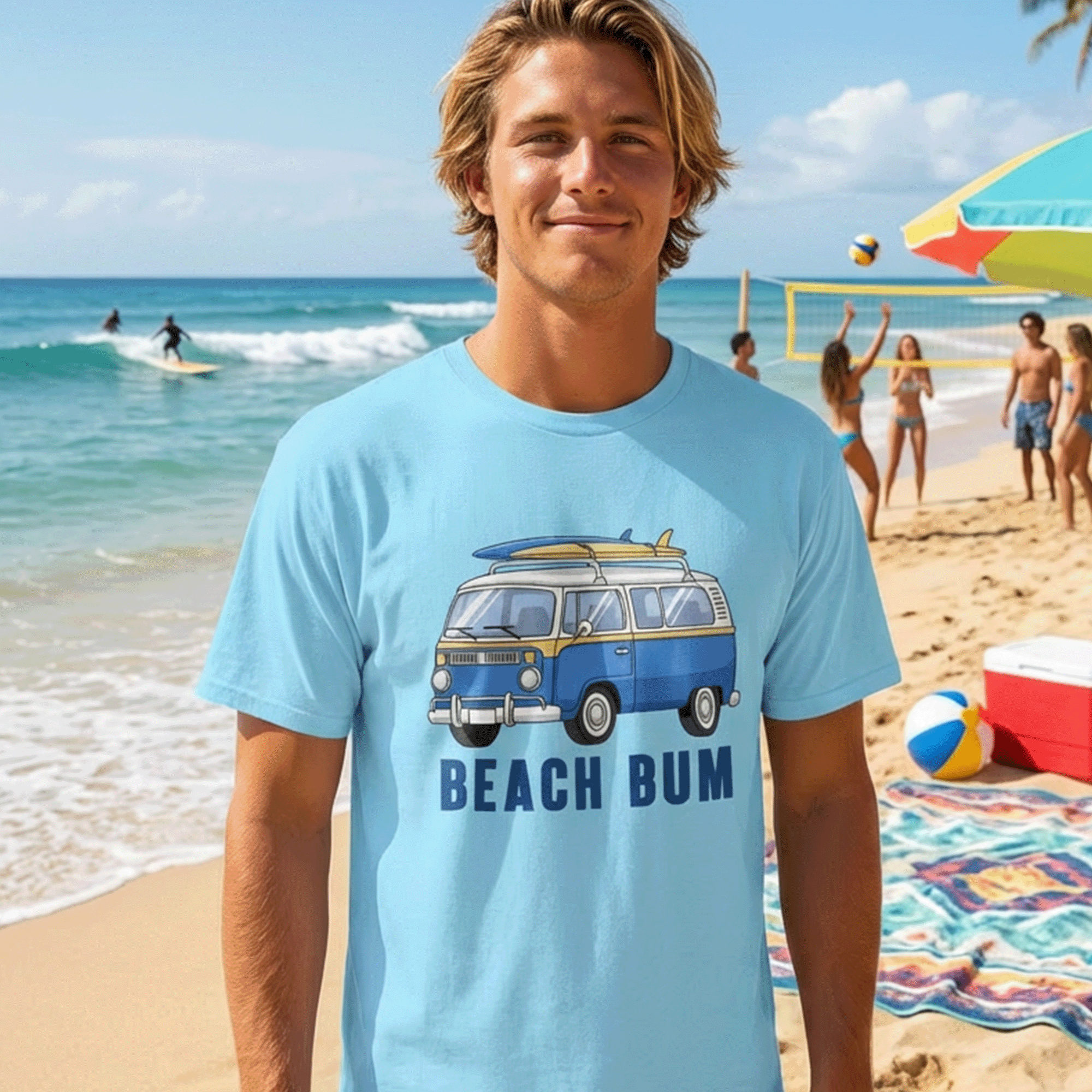 Beach Bum Surf Van T-Shirt