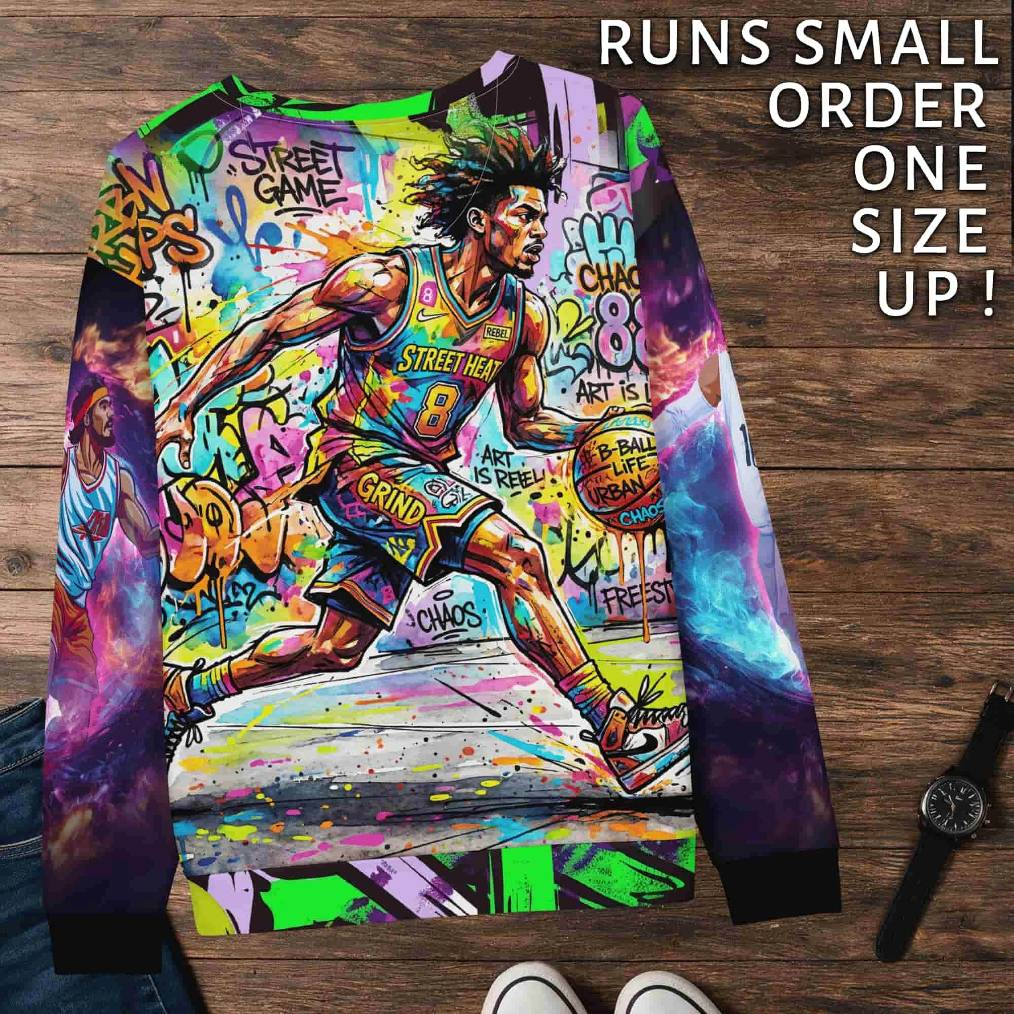 Graffiti Basketball Unisex Cotton Sweatshirt