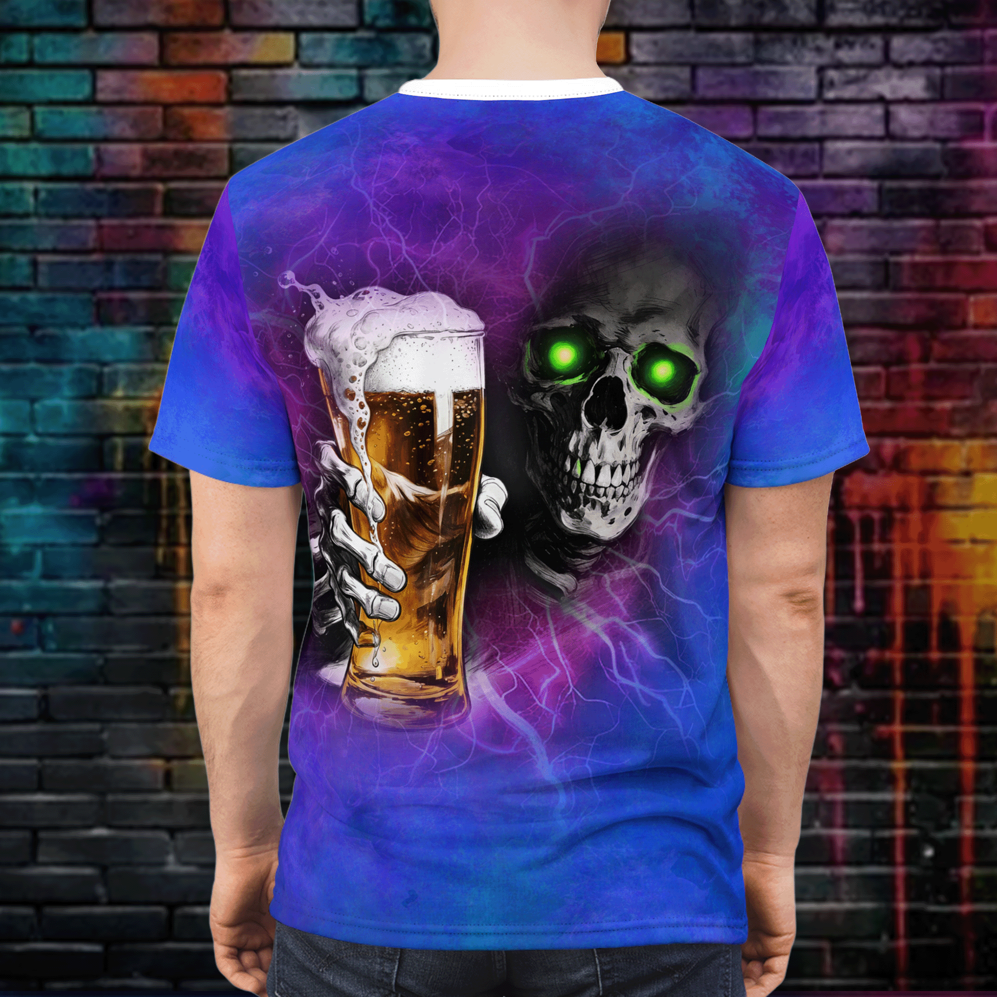 Skeleton Beer Cheers T-shirt