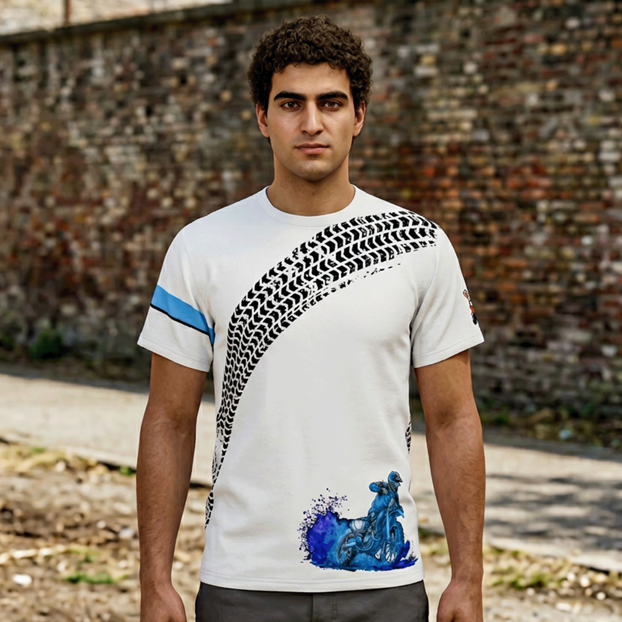 Motocross Rider Tire-Track Tee