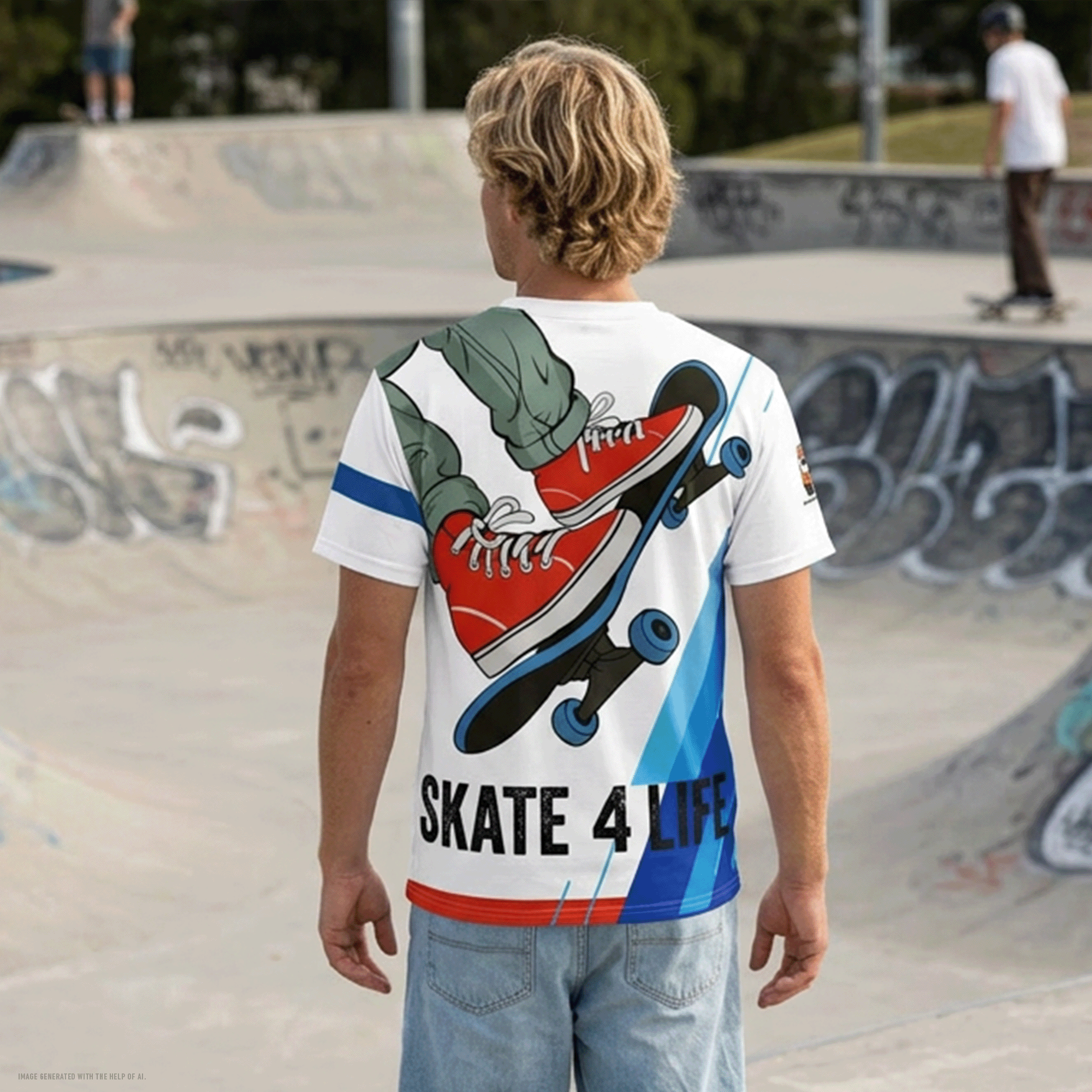 Live 4 Skateboarding All Over Print Graphic Tee