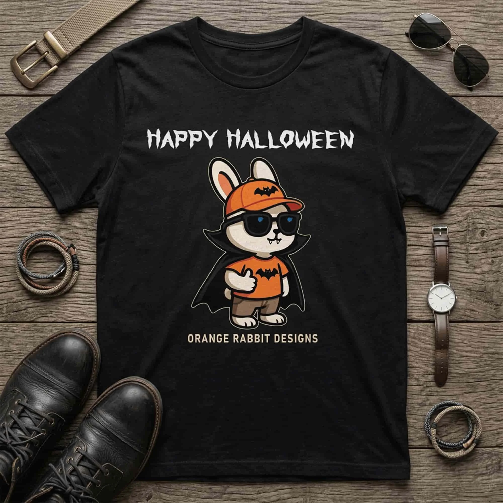 Orange Rabbit Designs Halloween Recycled Cotton T‑Shirt