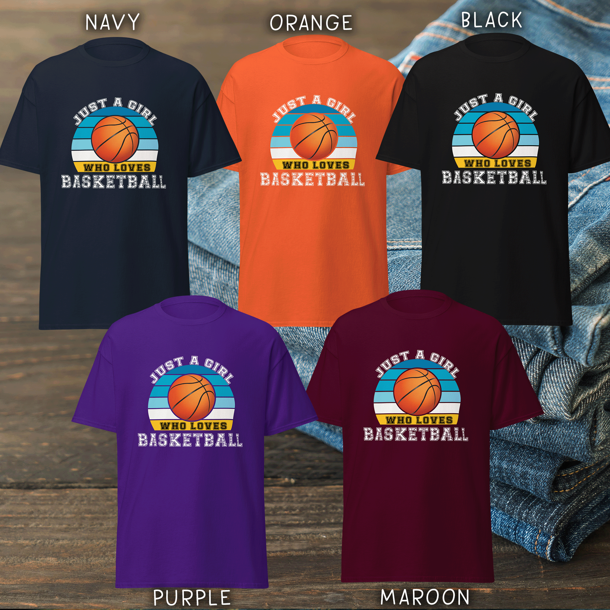 Just a Girl Who Loves Basketball Classic Sports Tee