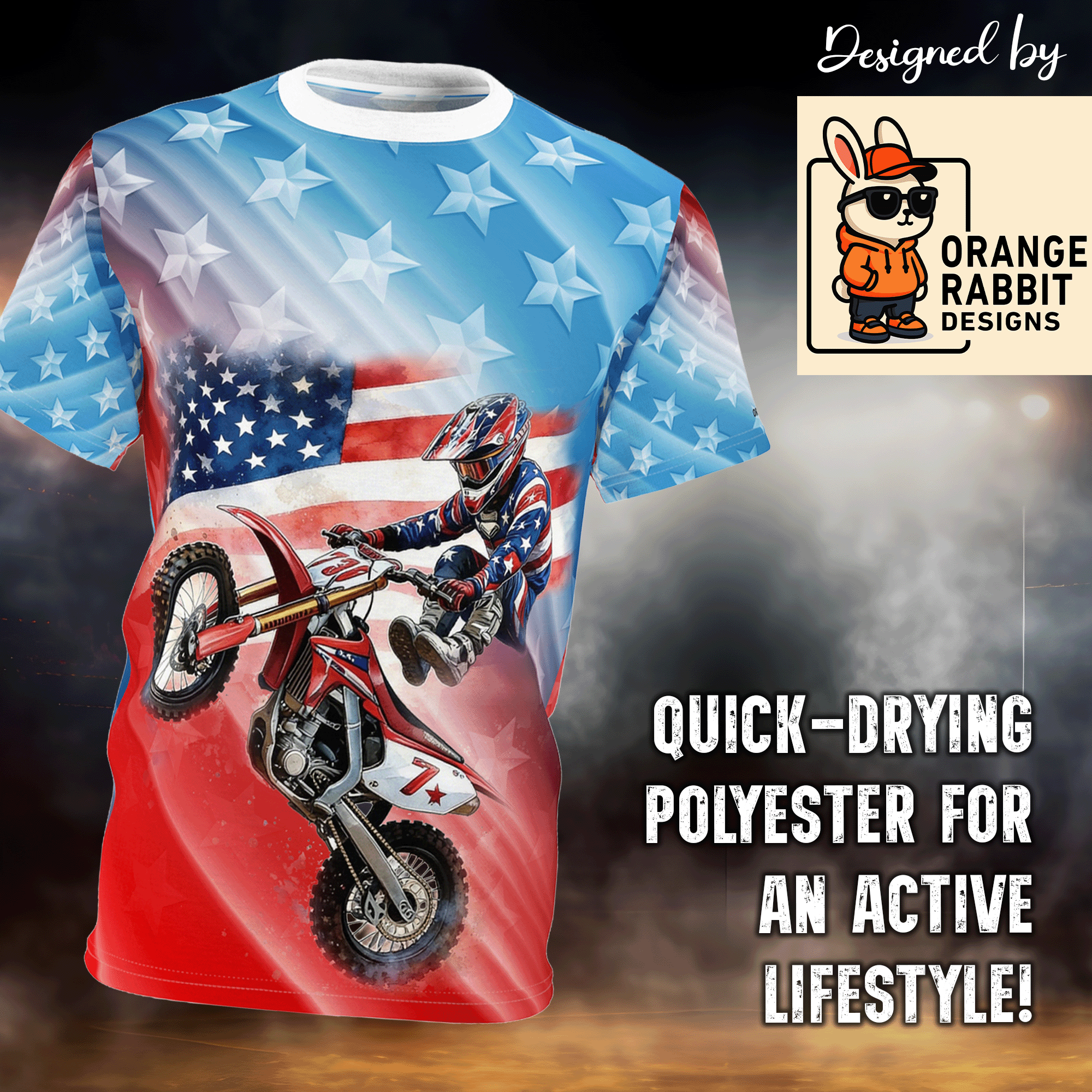 Patriotic Motocross Tee