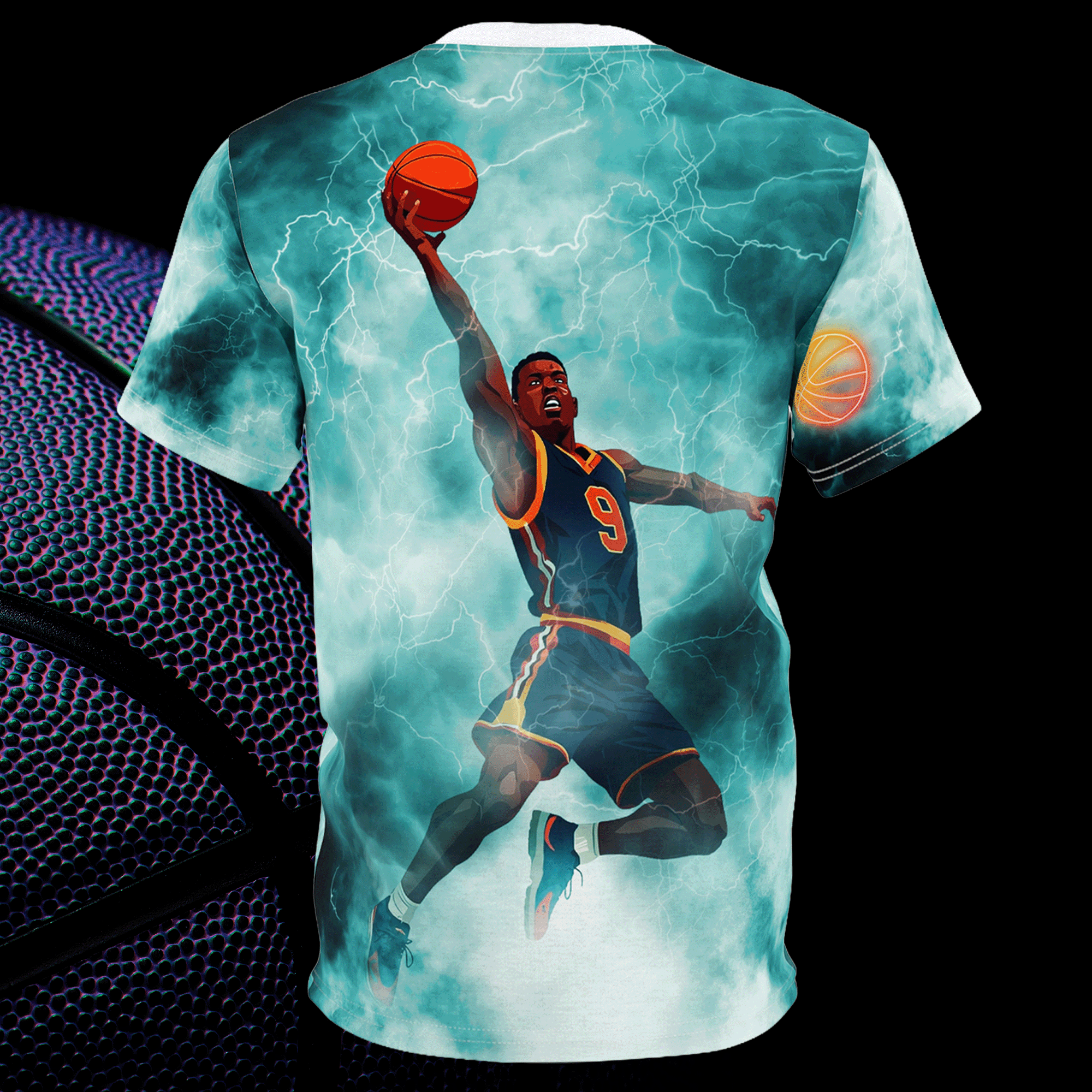 Basketball Lightning Moisture-Wicking Unisex Tee