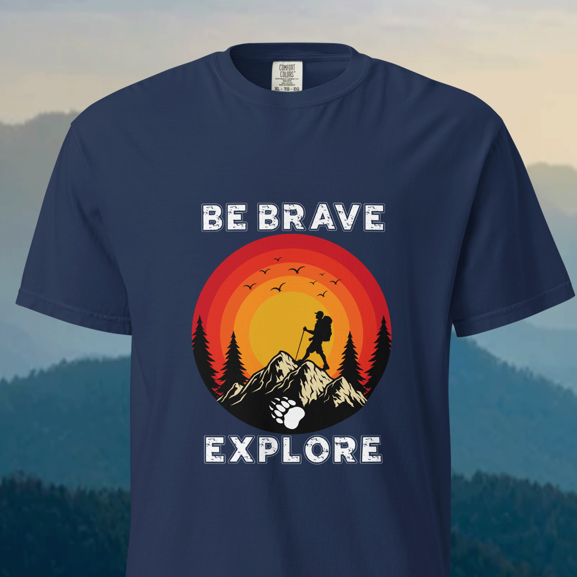 Be Brave Explore Comfort Colors Tee