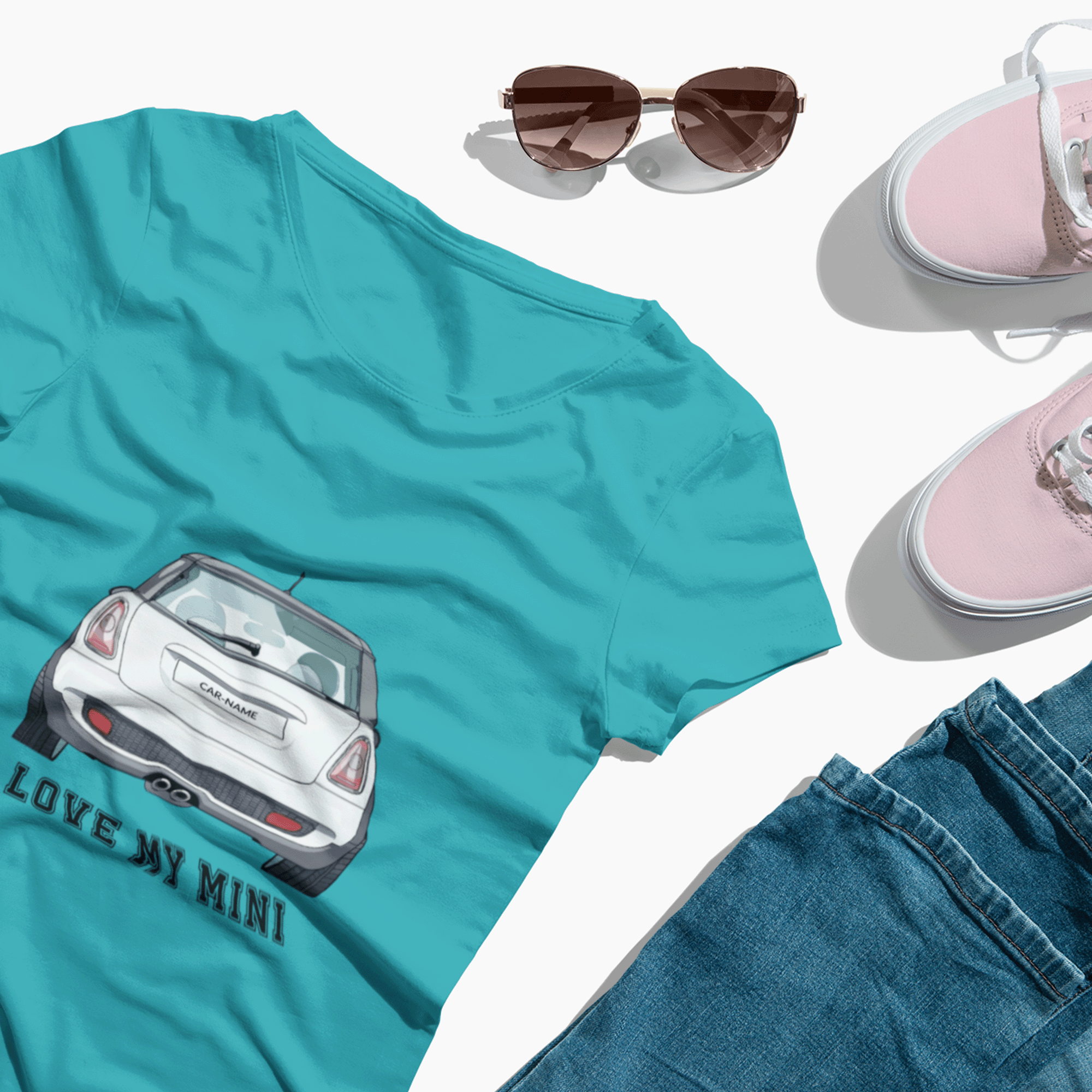 Personalized Love My Mini License Plate Tee