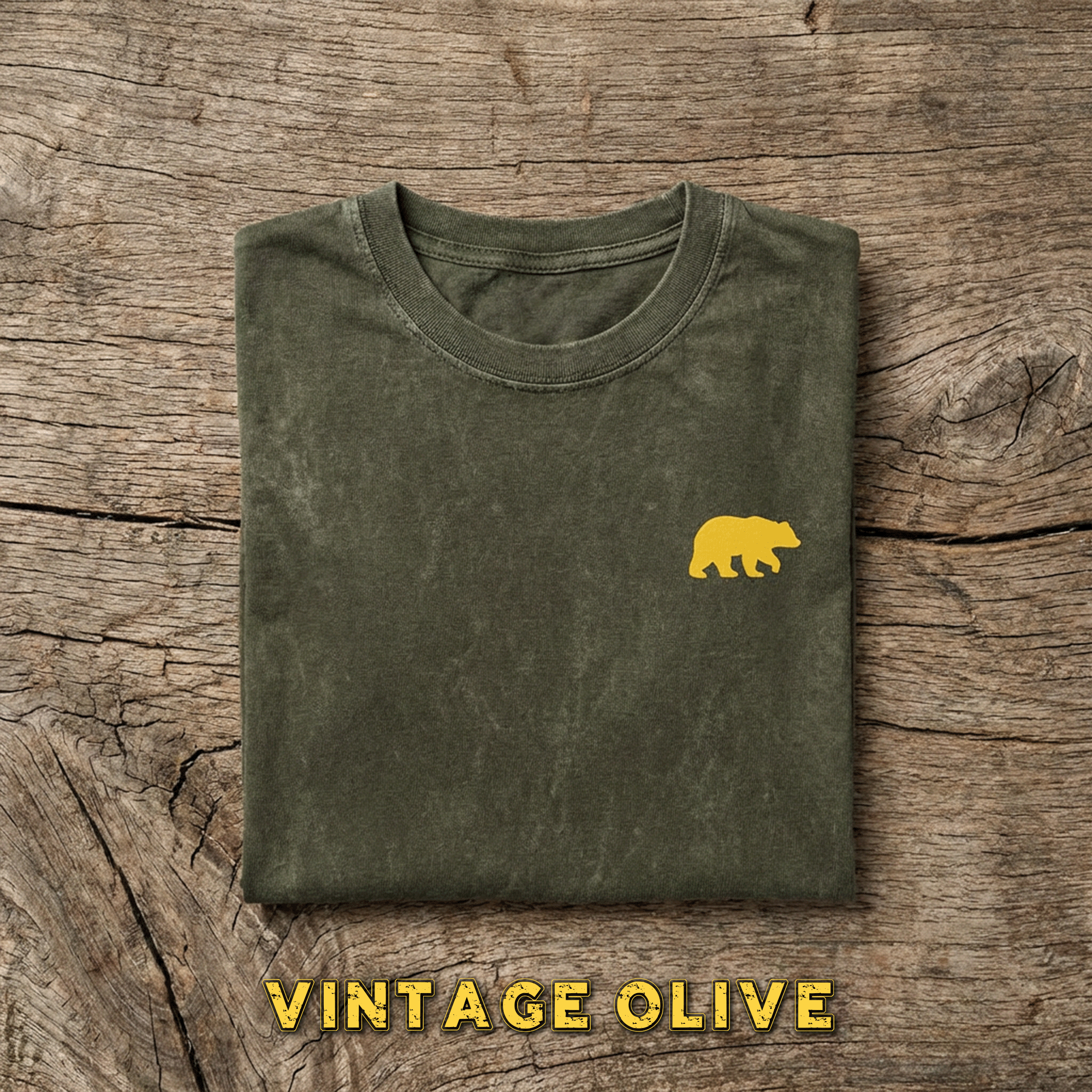Vintage Crewneck Yellow Bear Tee