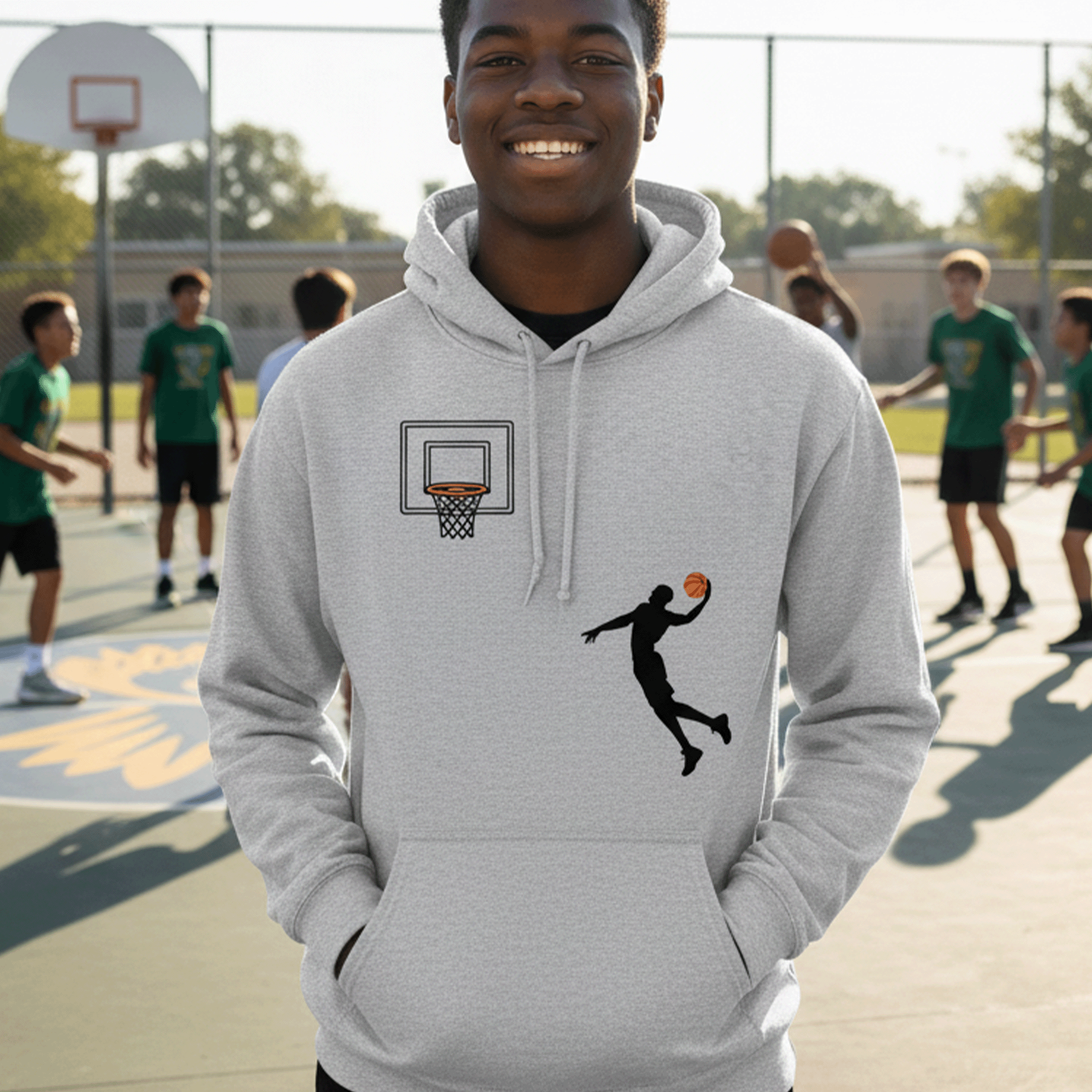 Basketball Classic Cotton Hoodie Sweatshirt