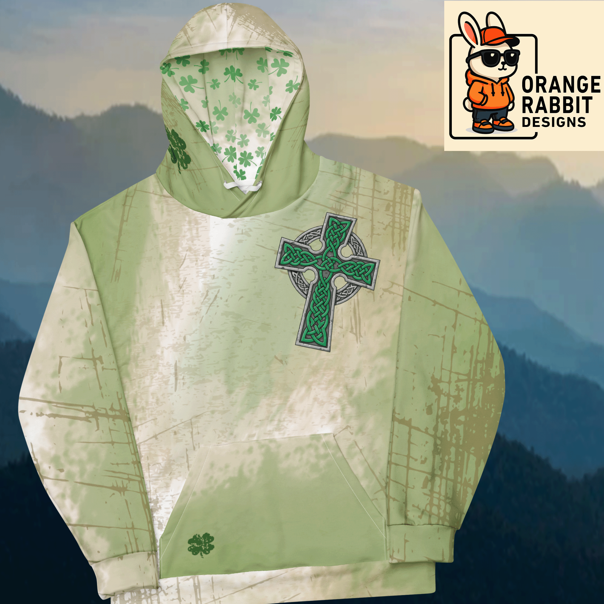 Celtic Cross Irish Hoodie