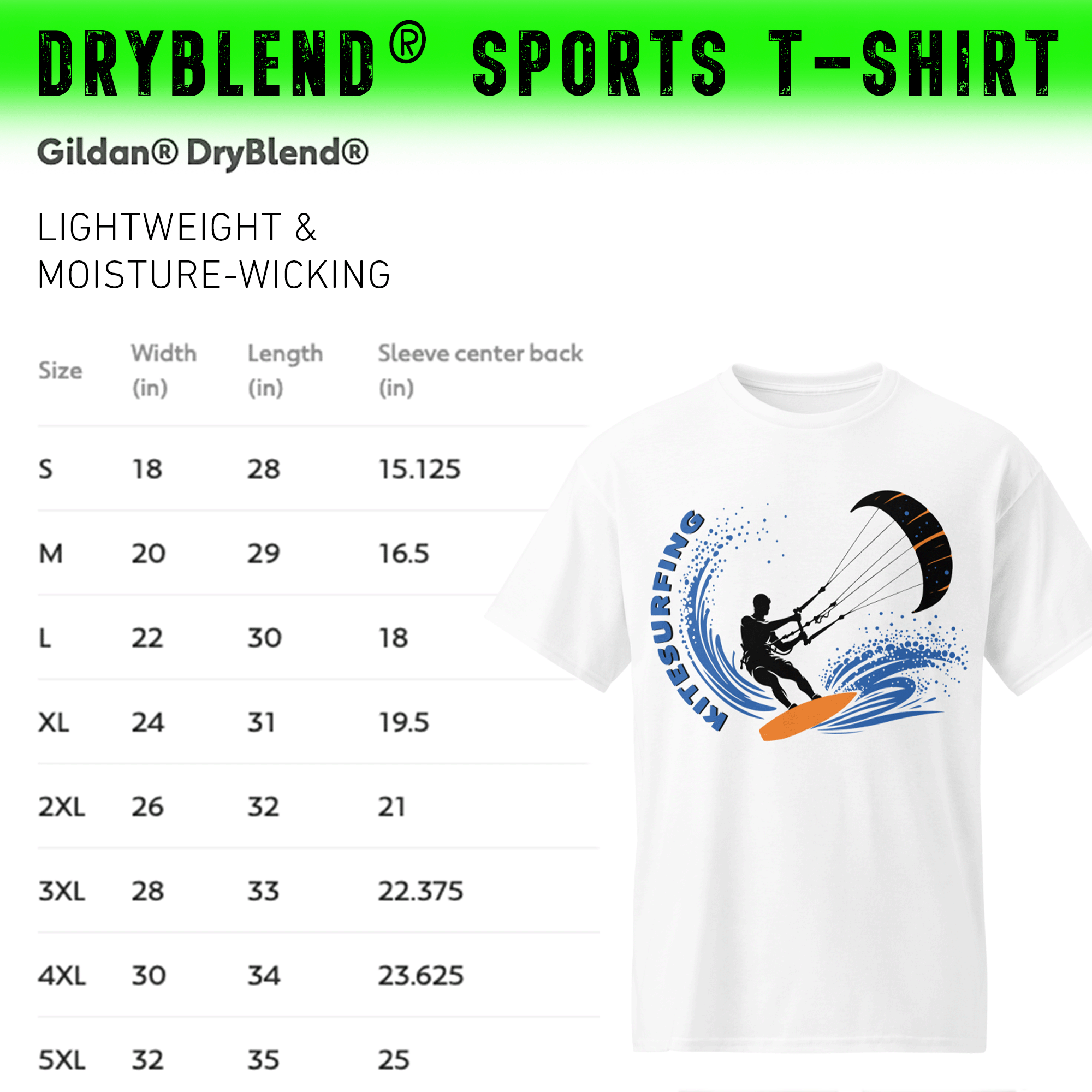 Kitesurfer Moisture-Wicking DryBlend® T-Shirt