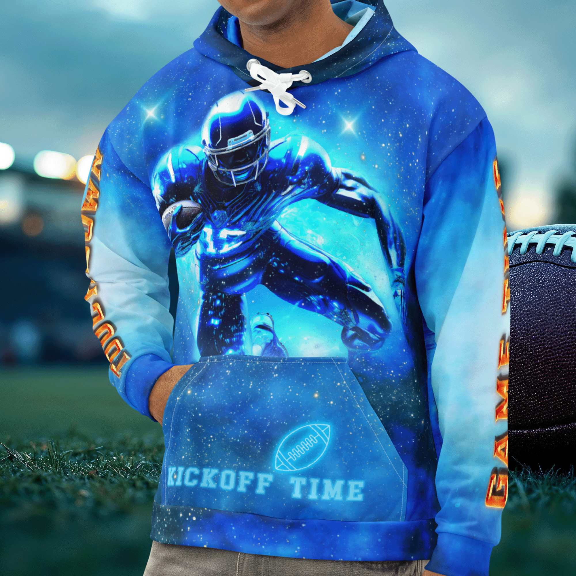 Football Season Cotton Hoodie