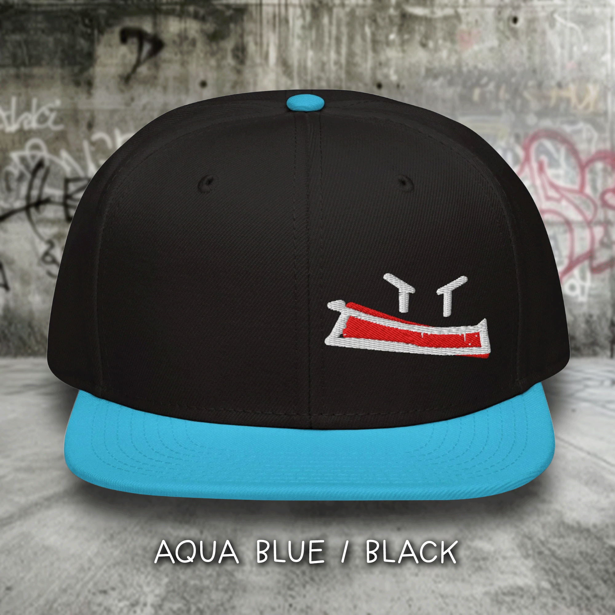 Embroidered Graffiti Face Streetwear Snapback Hat