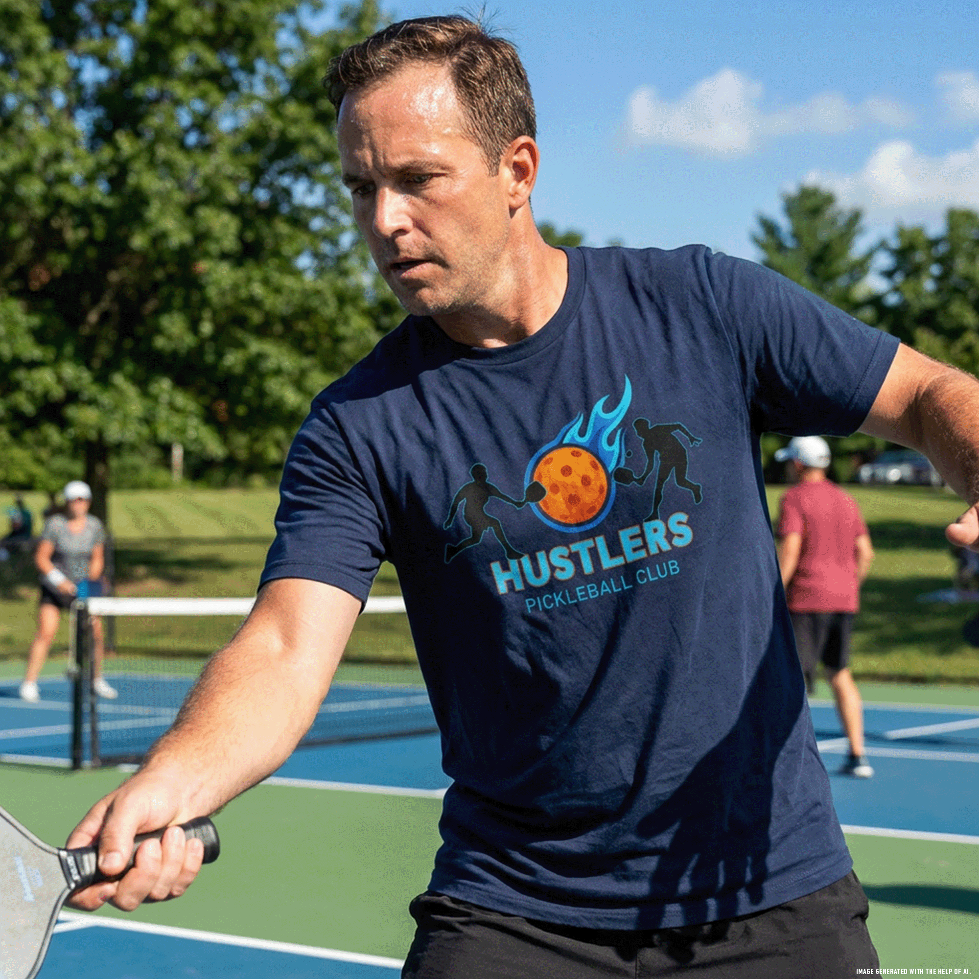HUSTLERS Pickleball Club Moisture-Wicking DryBlend® T-Shirt
