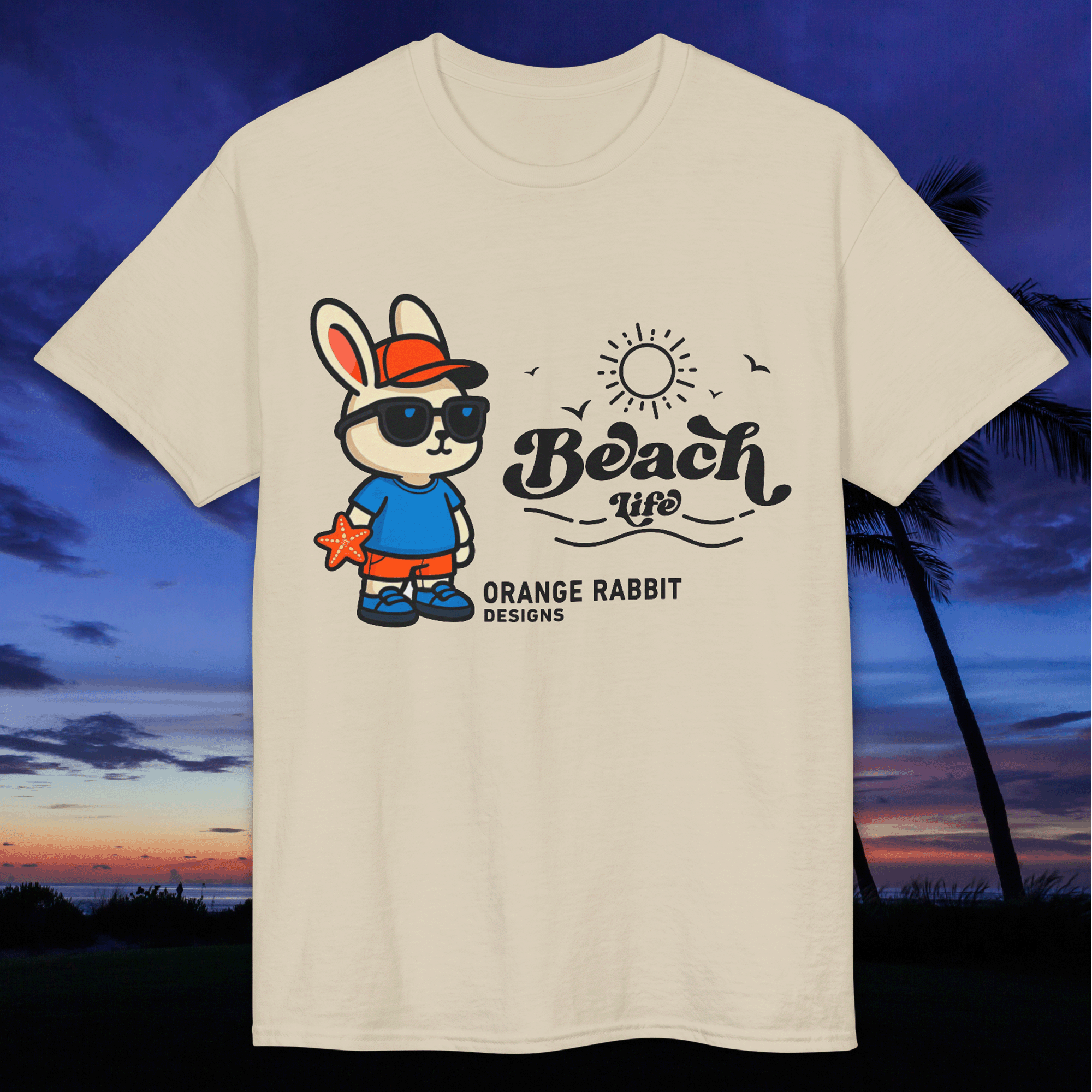 Orange Rabbit Beach Life Dryblend® Summer T-Shirt