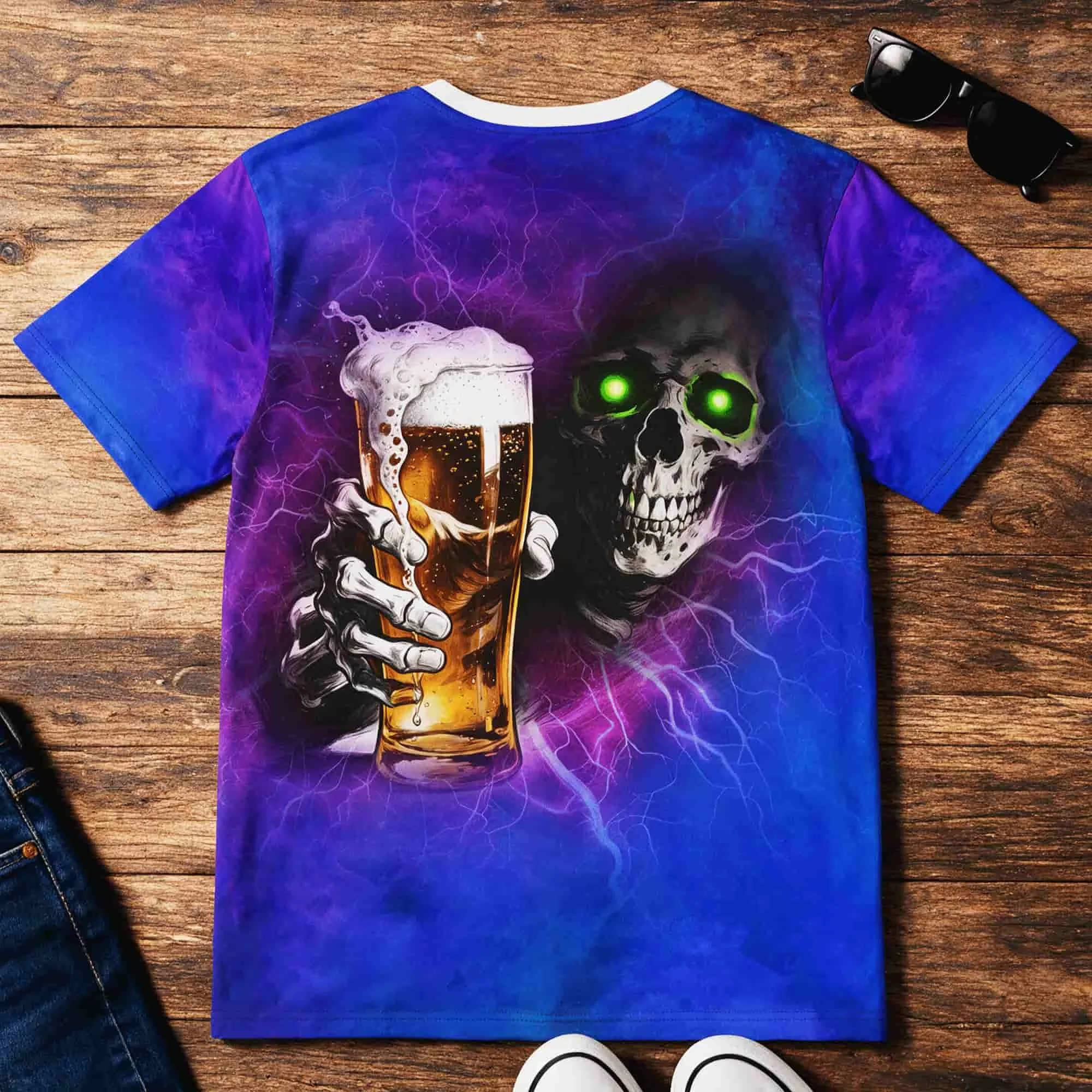 Skeleton Beer Cheers T-shirt