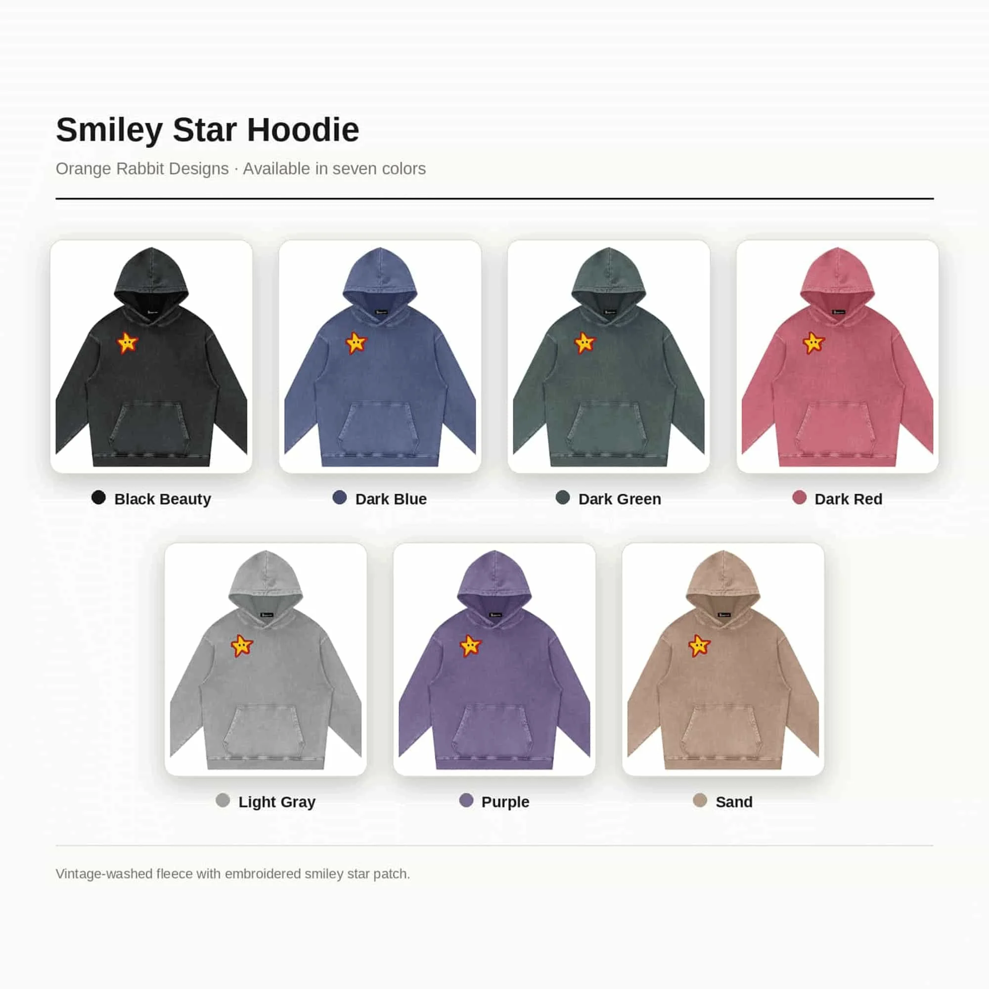 Orange Rabbit Color choices