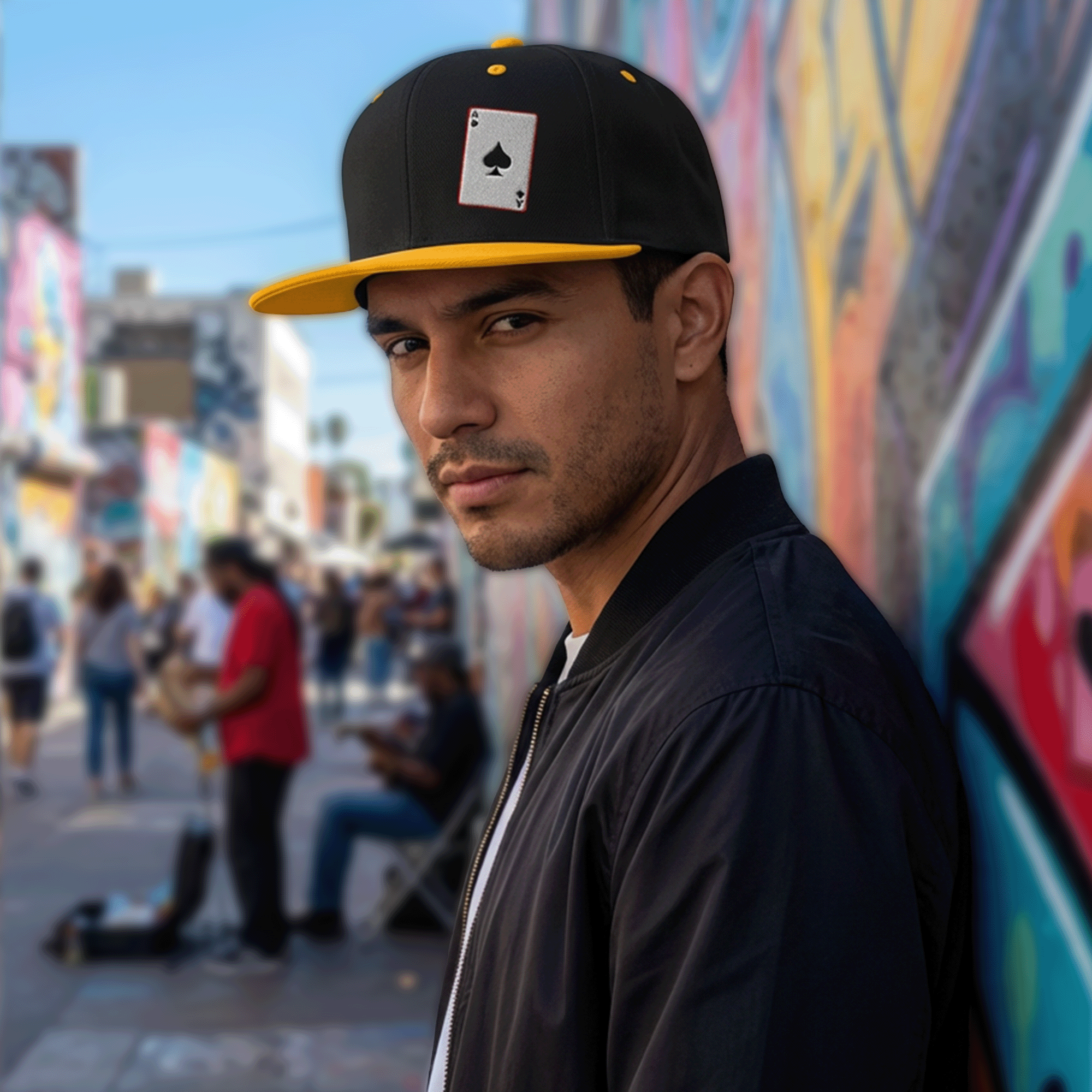 Ace of Spades Card Snapback Cap