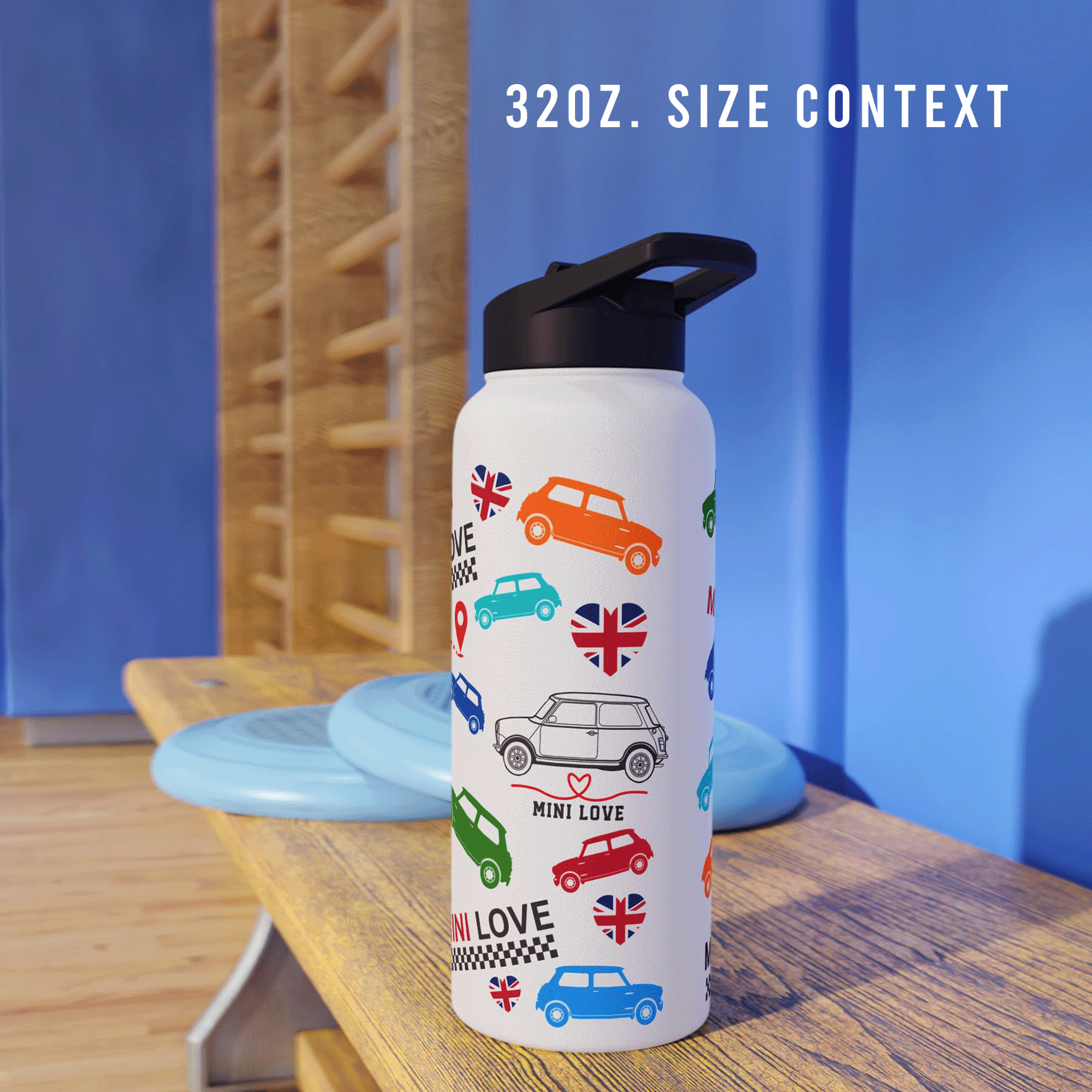 Mini+Cooper+32oz+Stainless+sports+bottle