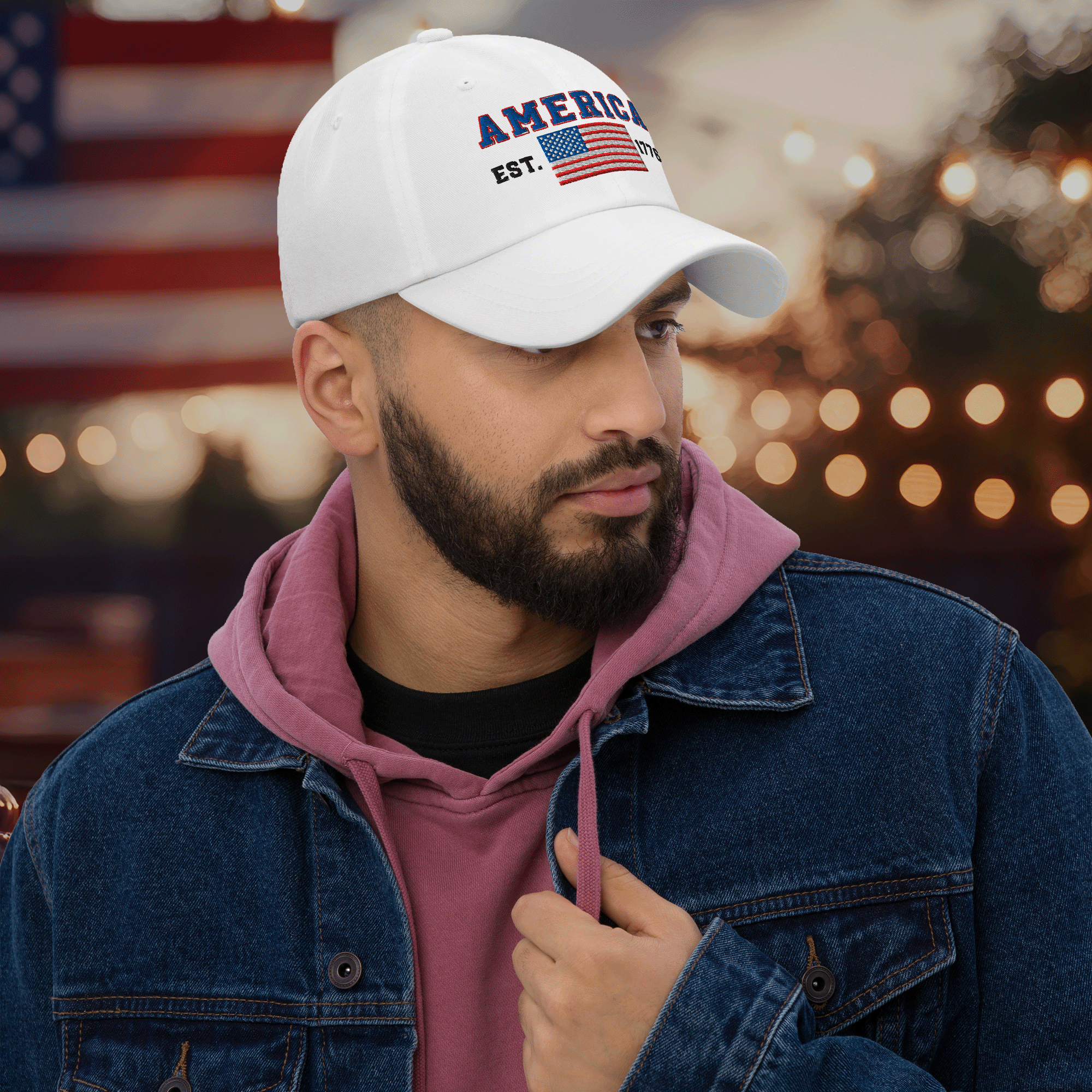 Embroidered AMERICA 1776 Classic Dad Hat
