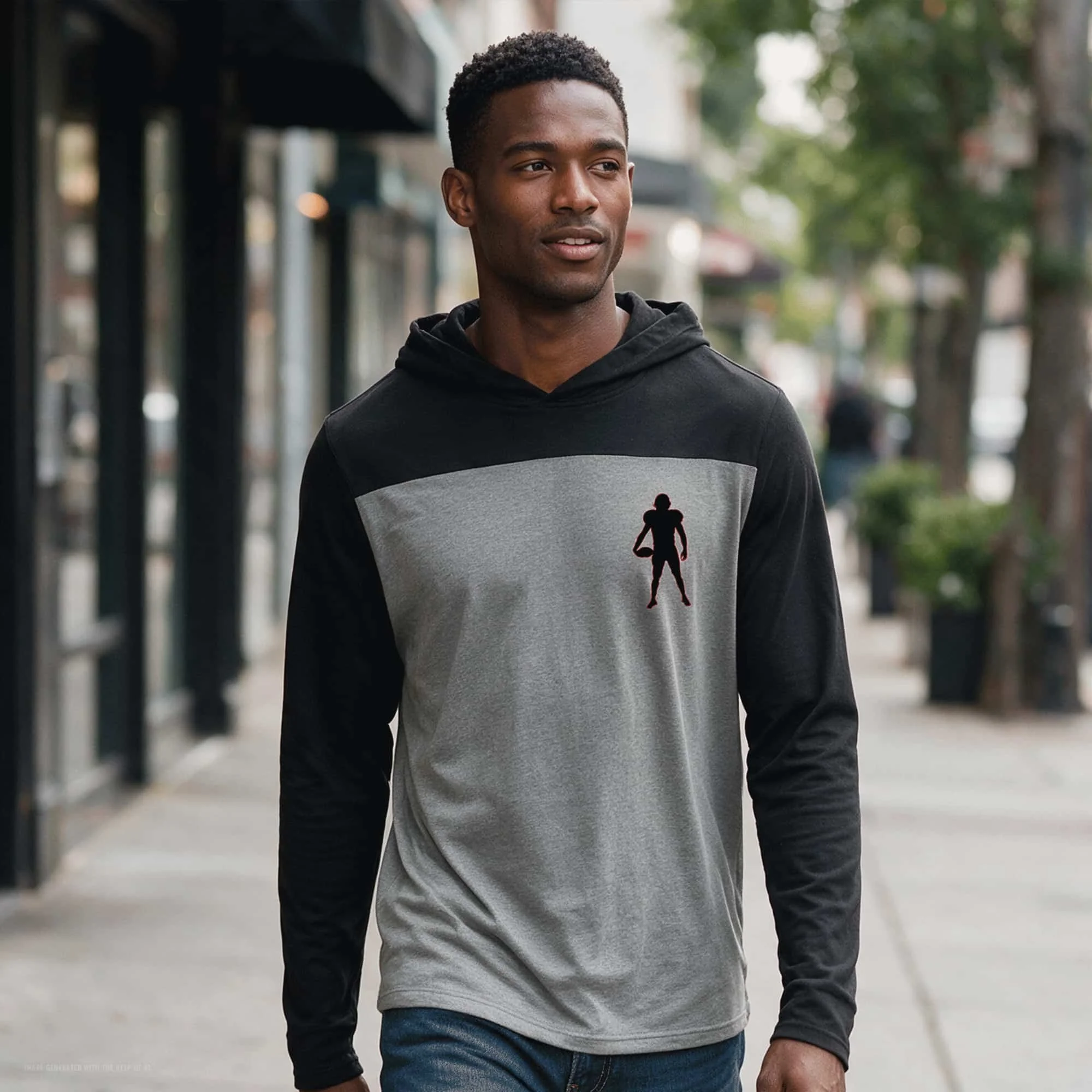 Football Long Sleeve T-shirt Halftime Hoodie