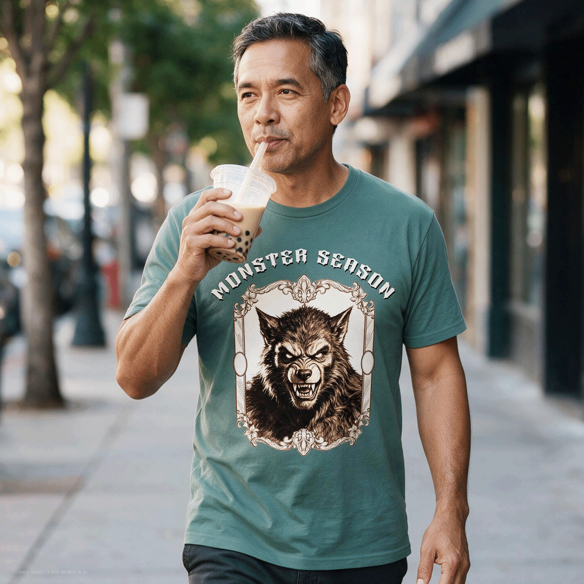 Vintage Werewolf Season Eco-friendly Tri-blend Tee