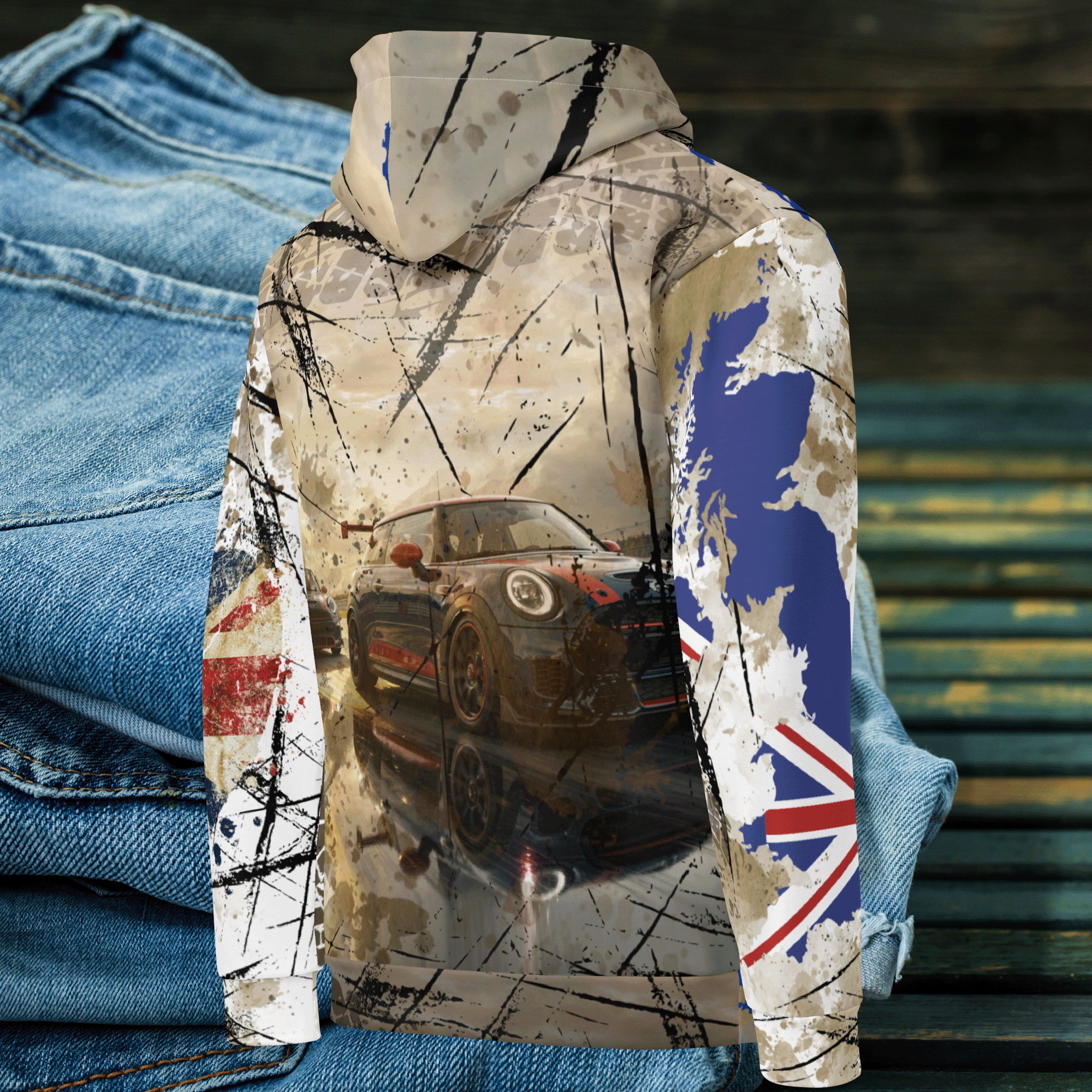 Mini Streetwear Grunge Racing Hoodie