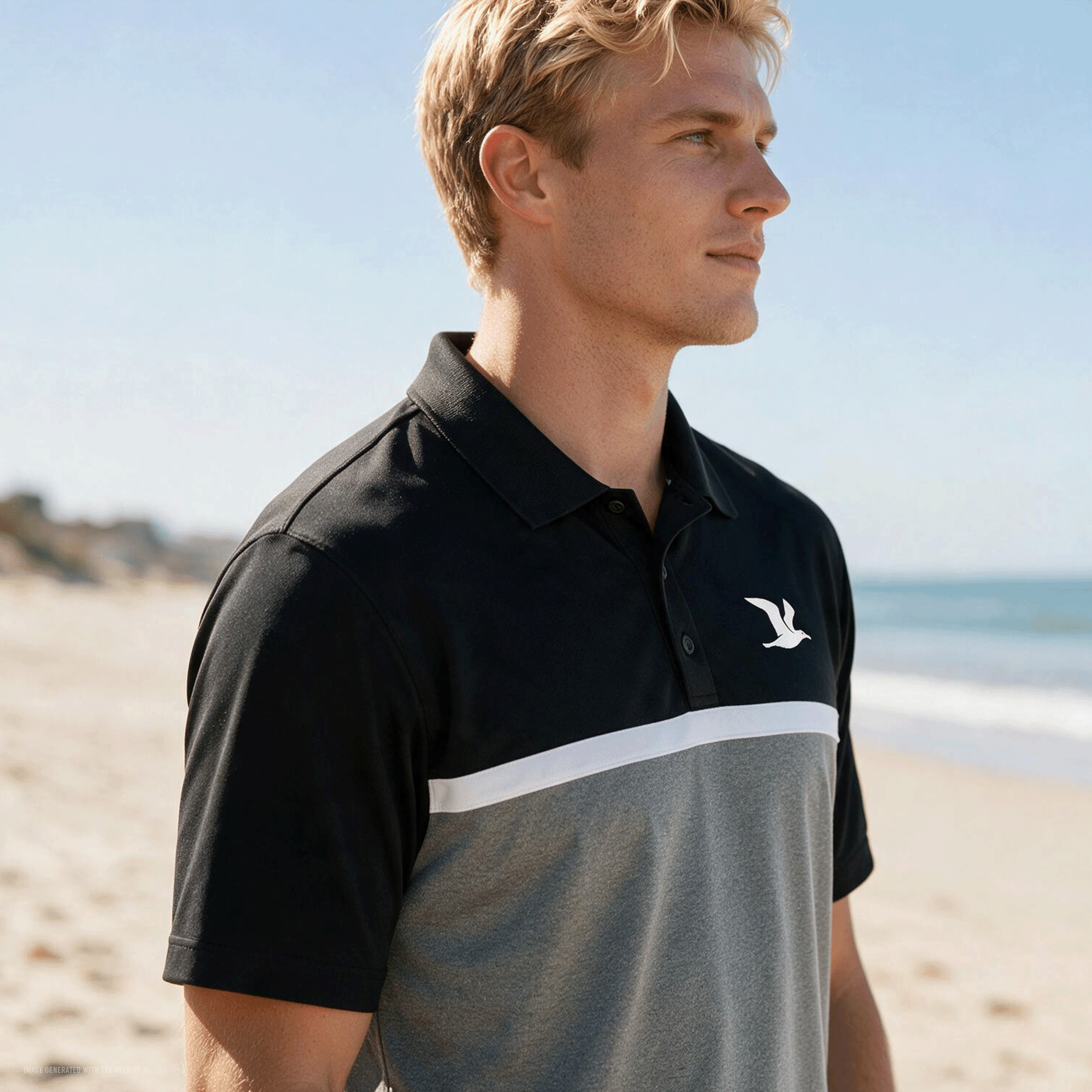 Men’s Seagull UV Micropique Colorblock Polo