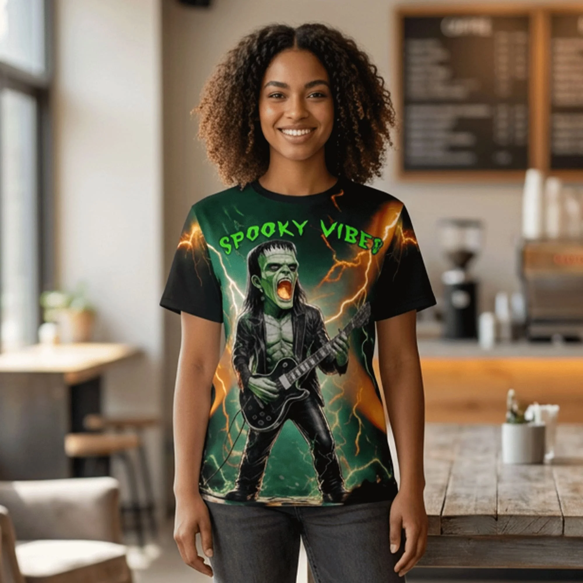Rockstar Frankenstein All-Over Print Tee