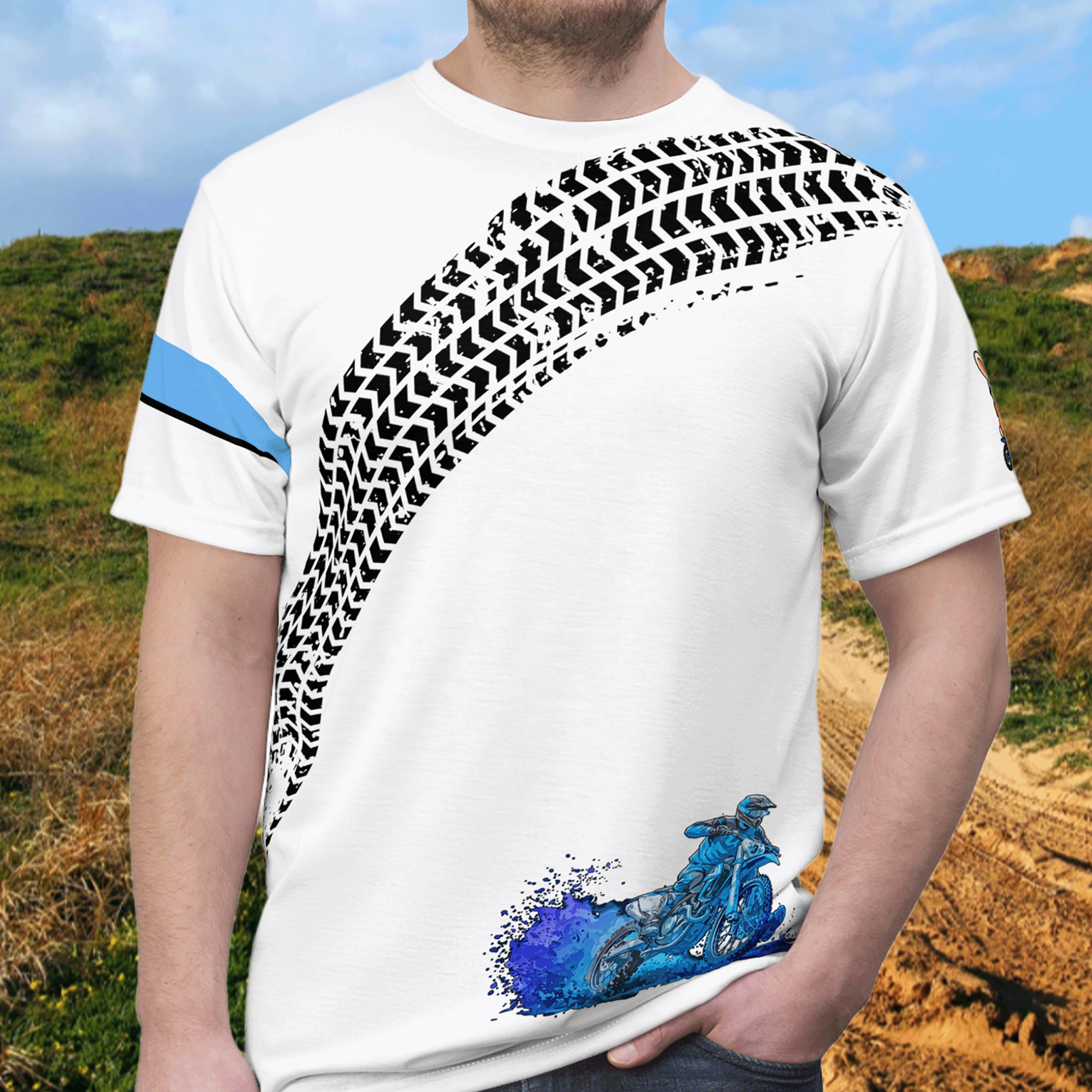 Motocross Rider Tire-Track Tee
