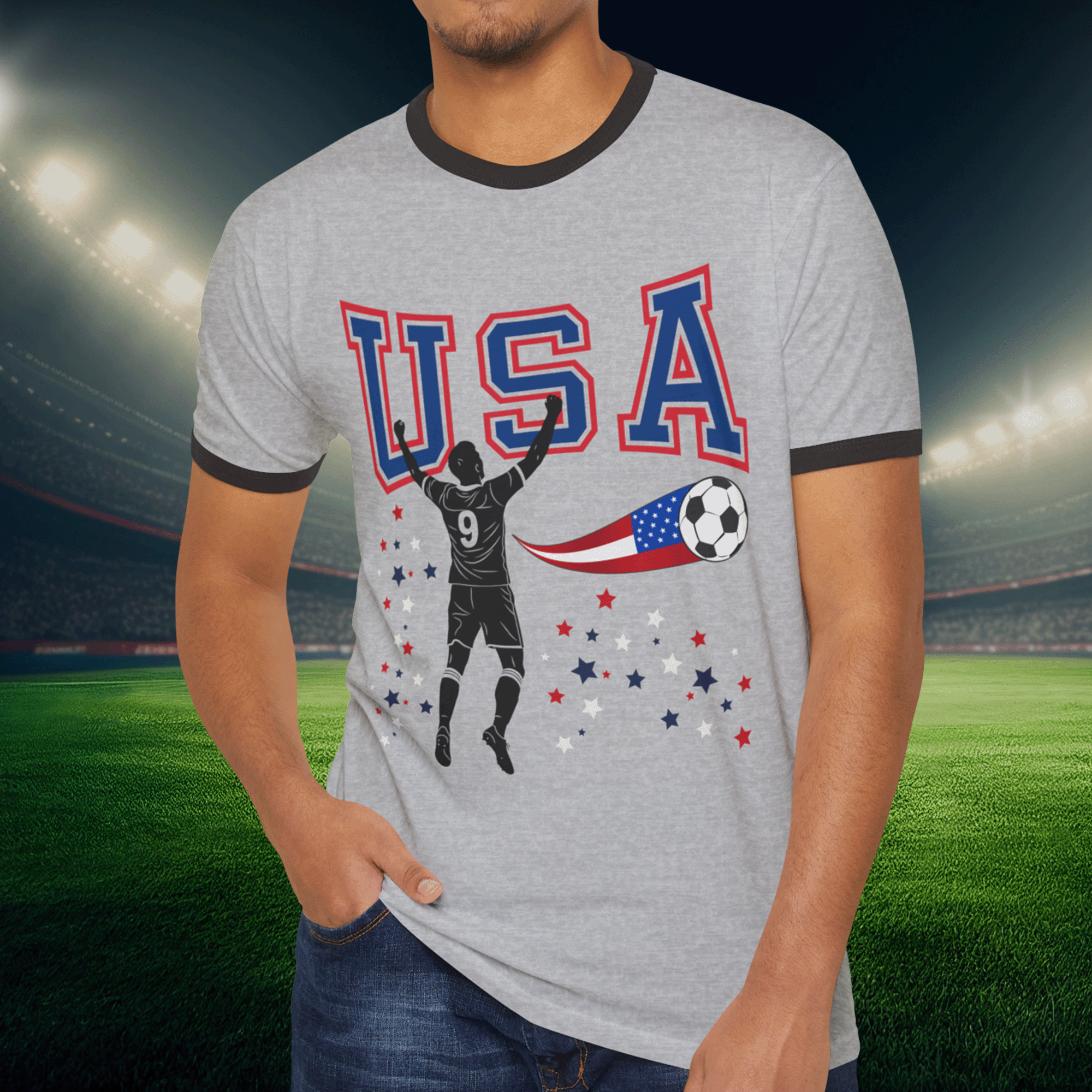 USA Soccer Ringer T-Shirt