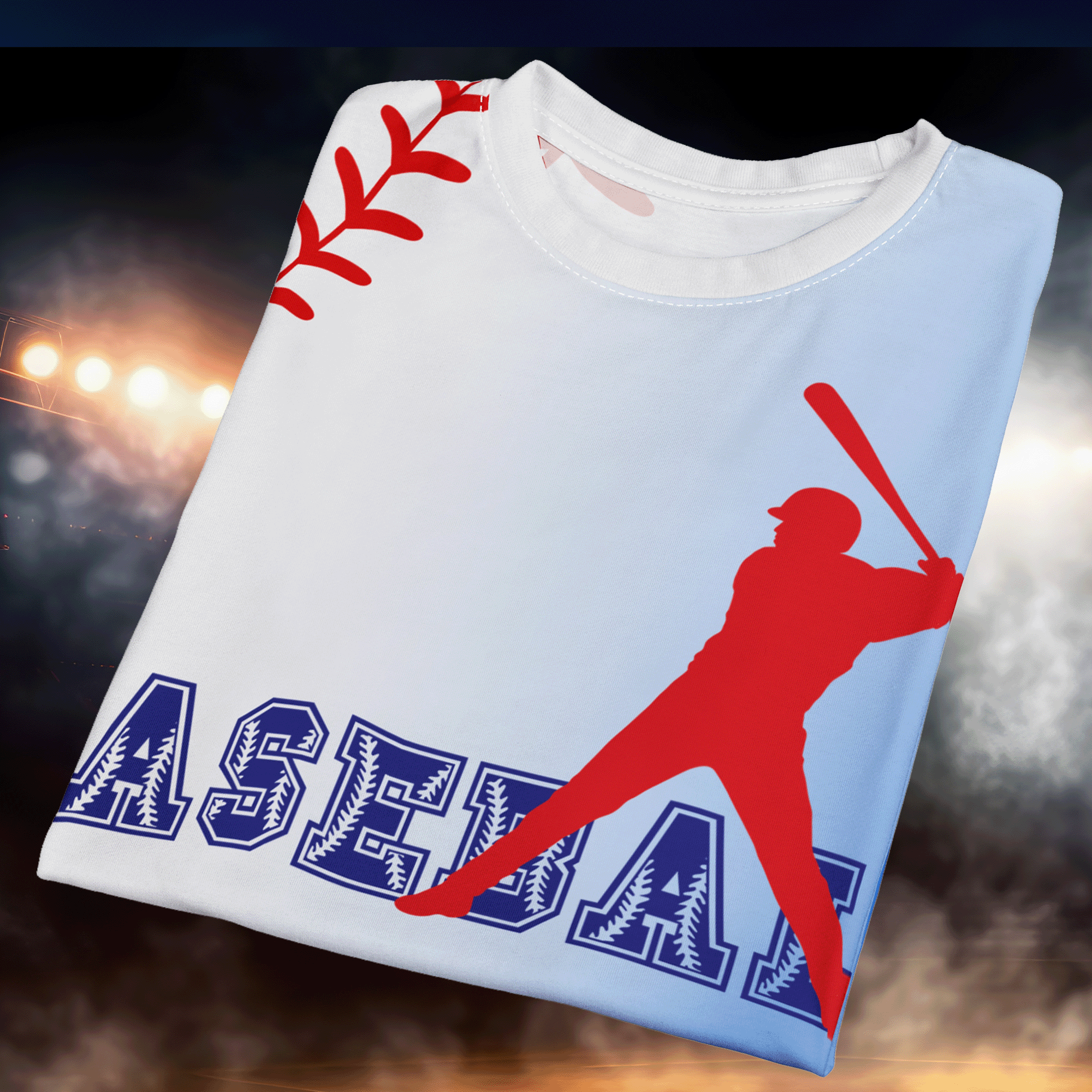 Baseball Fade Swoosh Unisex Graphic Tee