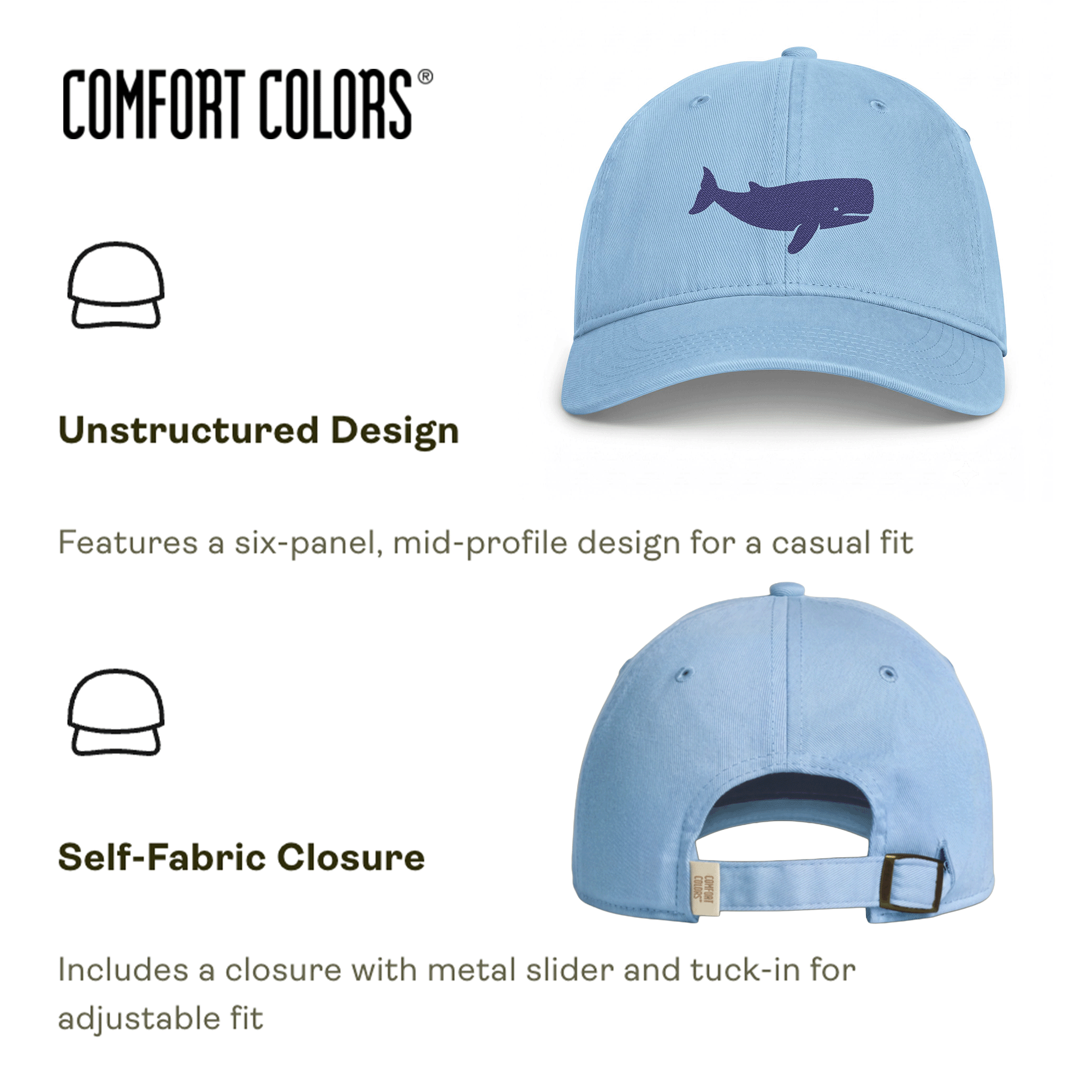 Blue Whale Coastal Washed Cap
