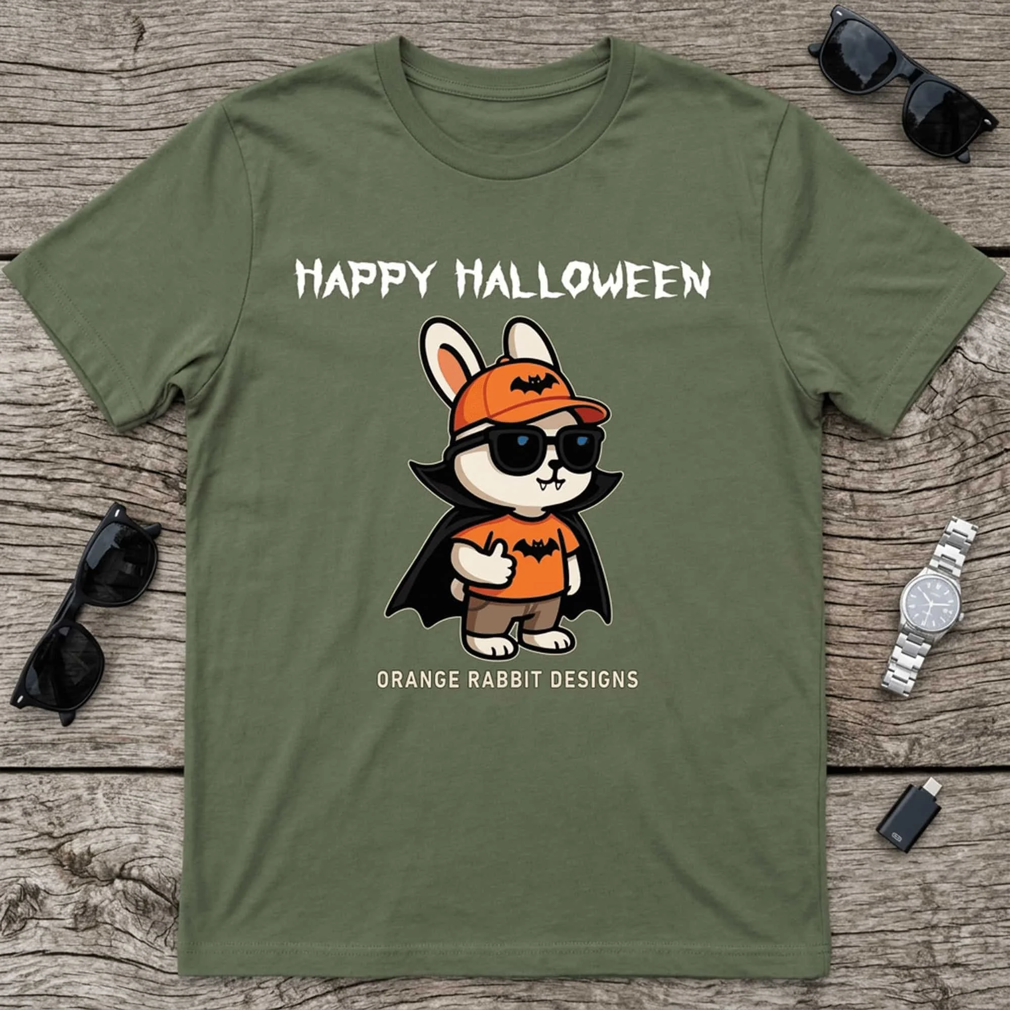 Orange Rabbit Designs Halloween Recycled Cotton T‑Shirt