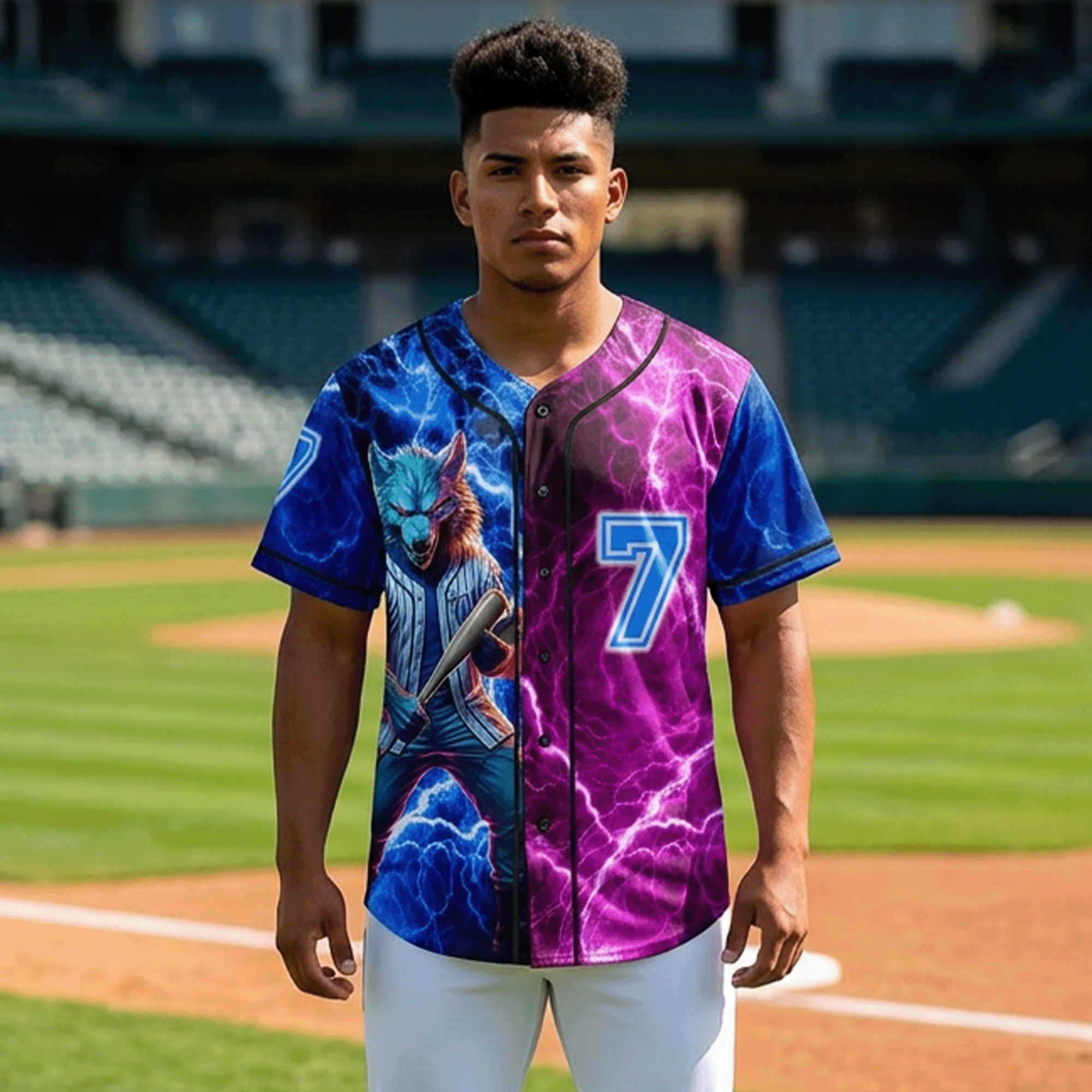 Werewolf Baseball Jersey Lucky Number 7