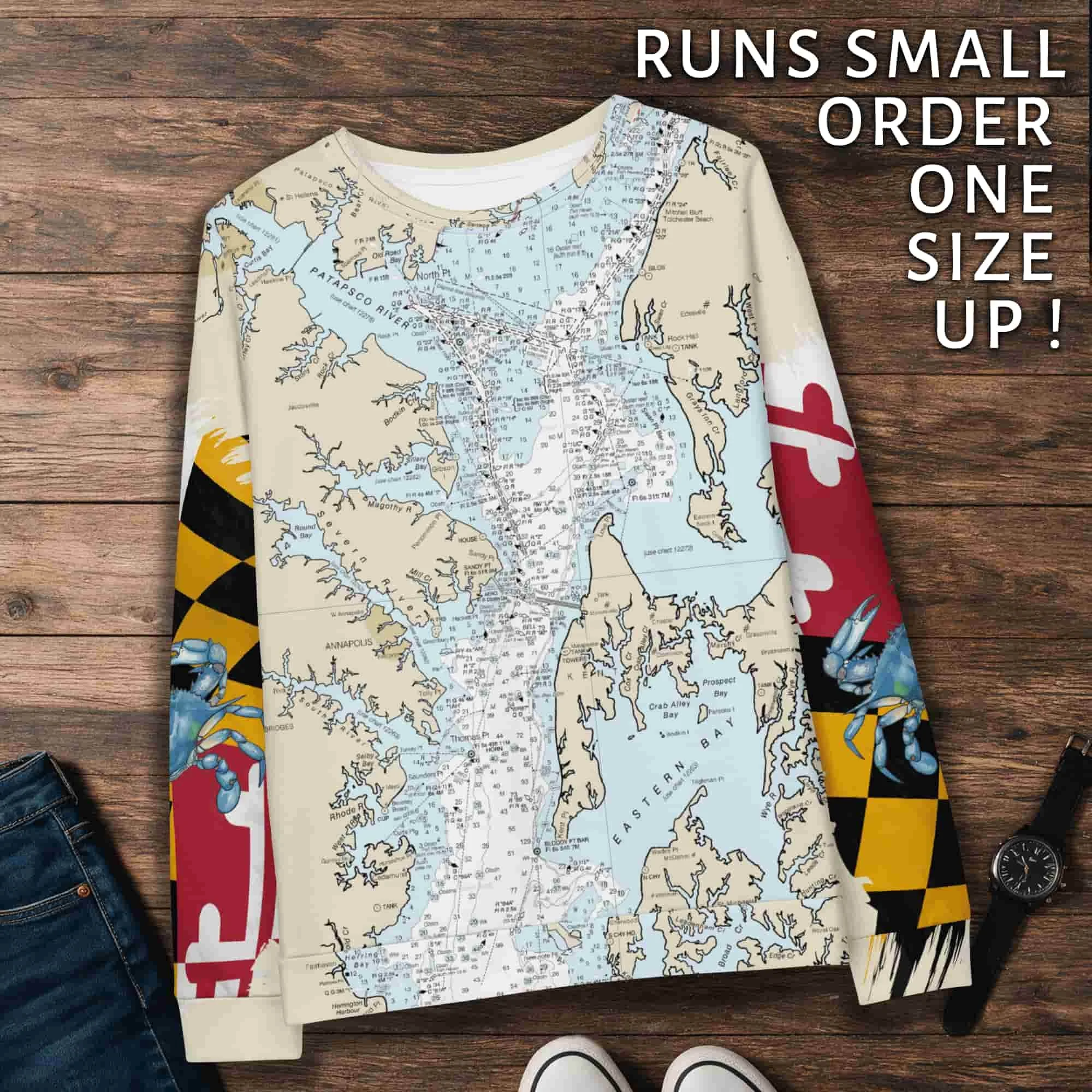Chesapeake Bay Annapolis Maryland Crewneck Sweatshirt