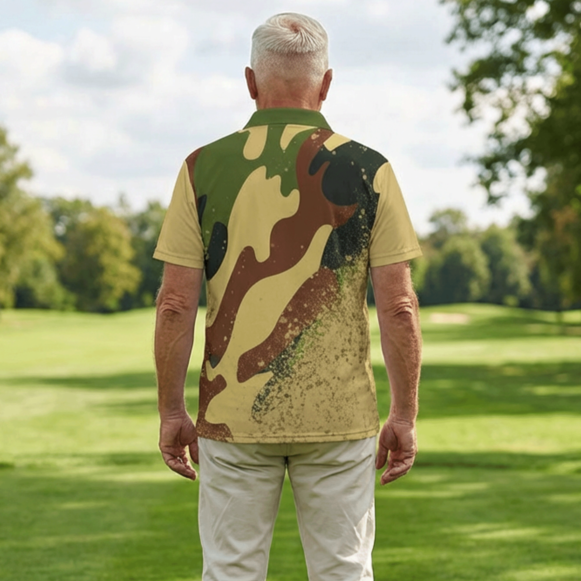 Camouflage Short-Sleeve Sports Polo