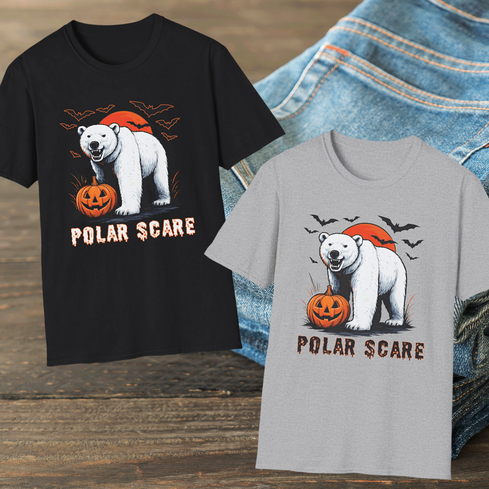Halloween Polar Bear Graphic Tee