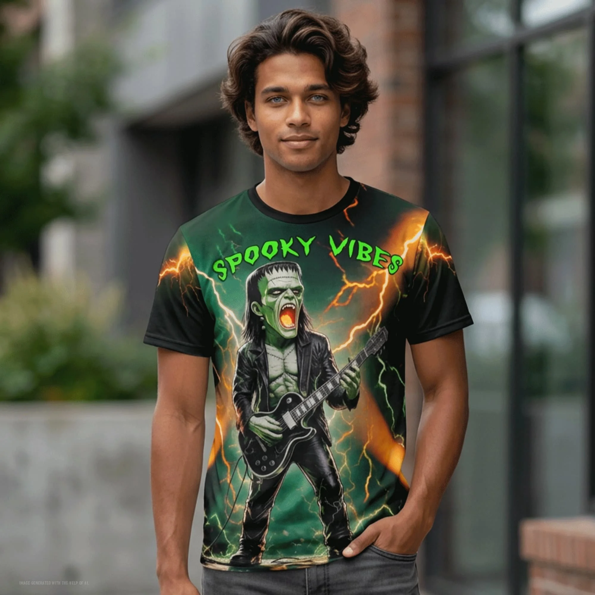 Rockstar Frankenstein All-Over Print Tee